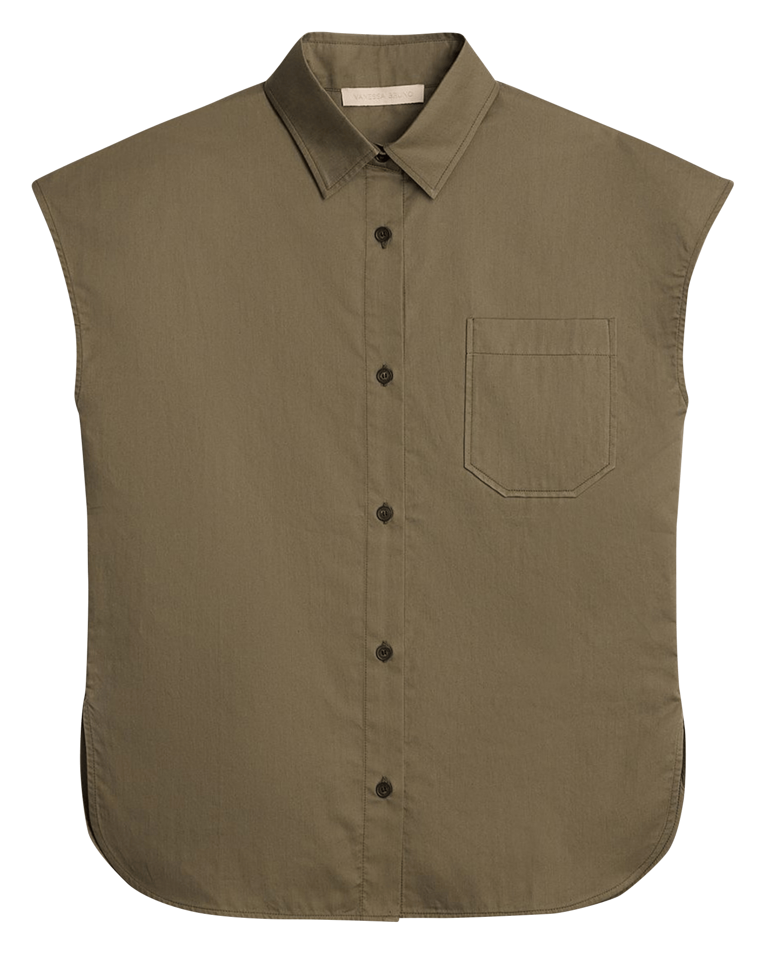 Chemise col classique en coton VANESSA BRUNO Vert