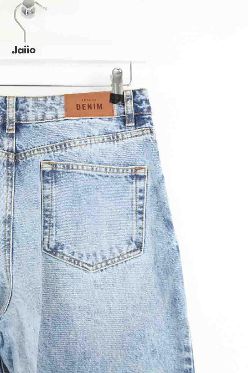 Straight cotton-blend pants SEZANE - Seconde main Blue