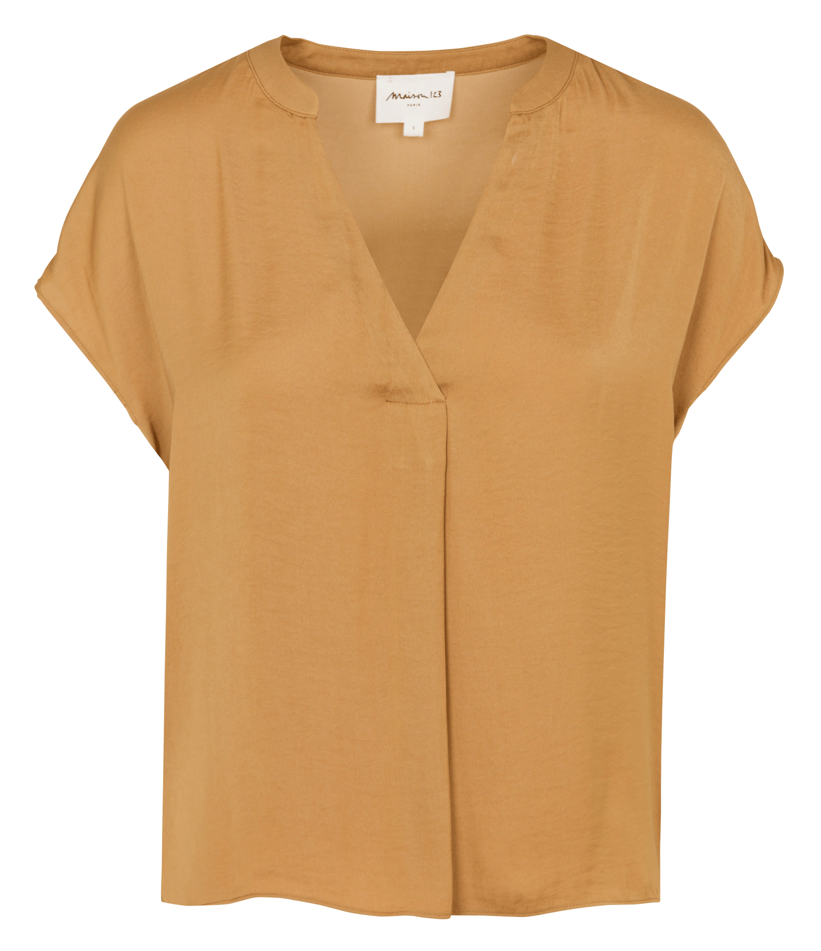Top satiné col tunisien MAISON 123 Doré