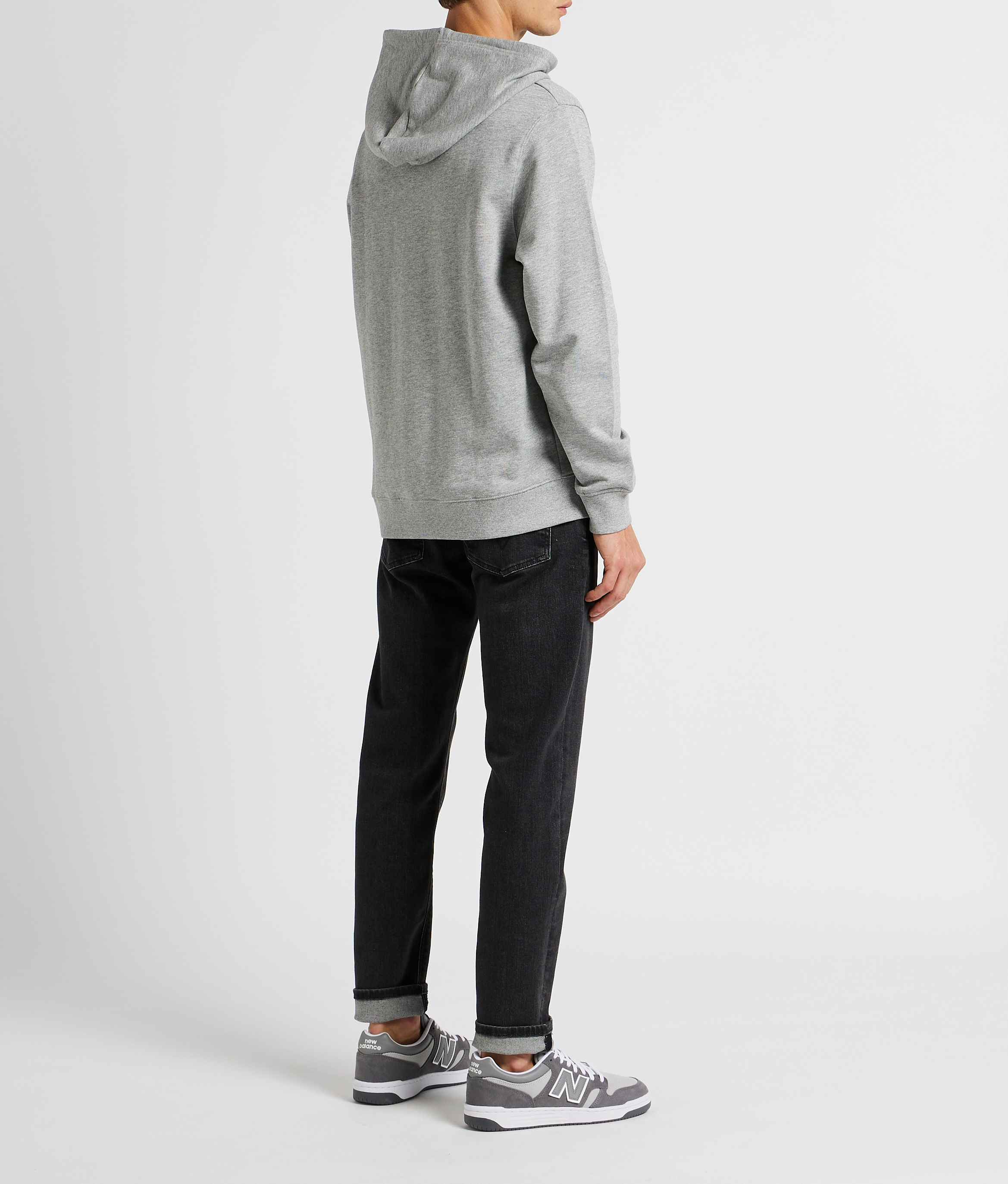 Oversized cotton chiné hoodie PEPE JEANS Grey