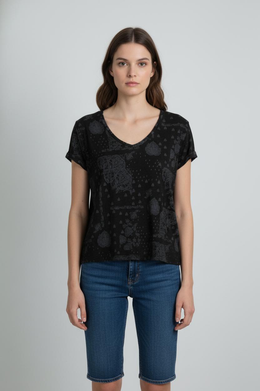 Tommy Badge T-shirt COMPTOIR DES COTONNIERS - Seconde main Black