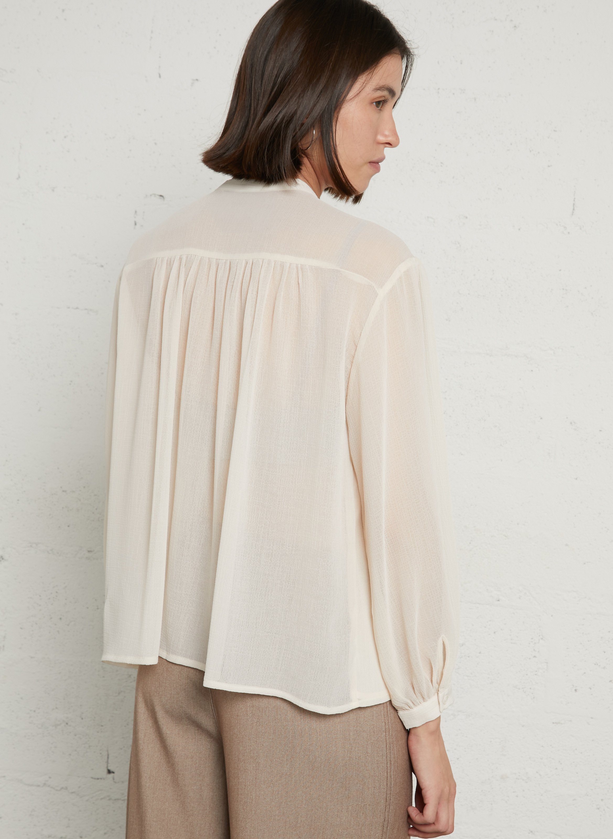 Loose-fit shirt with mandarin collar LA PETITE ETOILE Beige