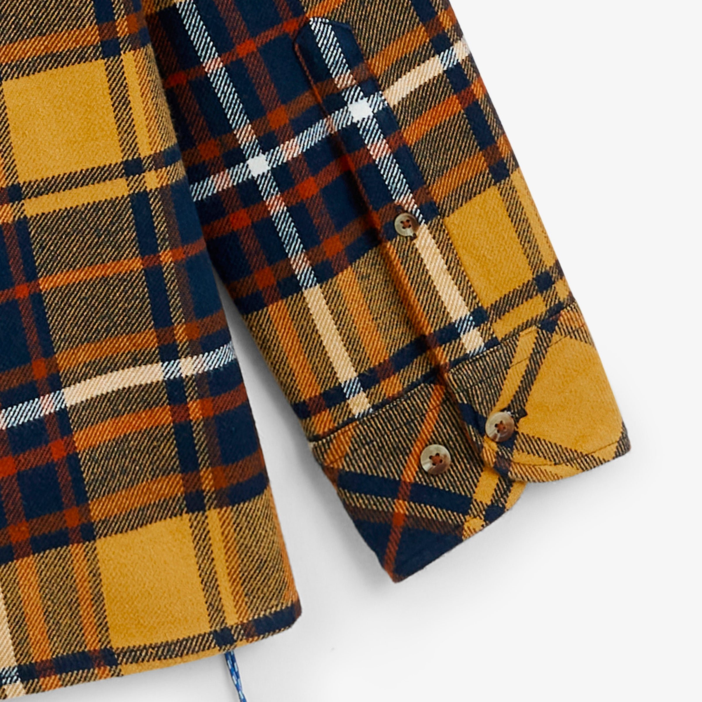 Chevron checkered tartan overshirt SERGE BLANCO Yellow