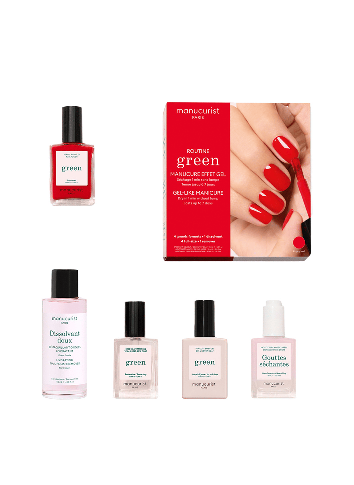 Grünes Kit-System MANUCURIST Poppy red