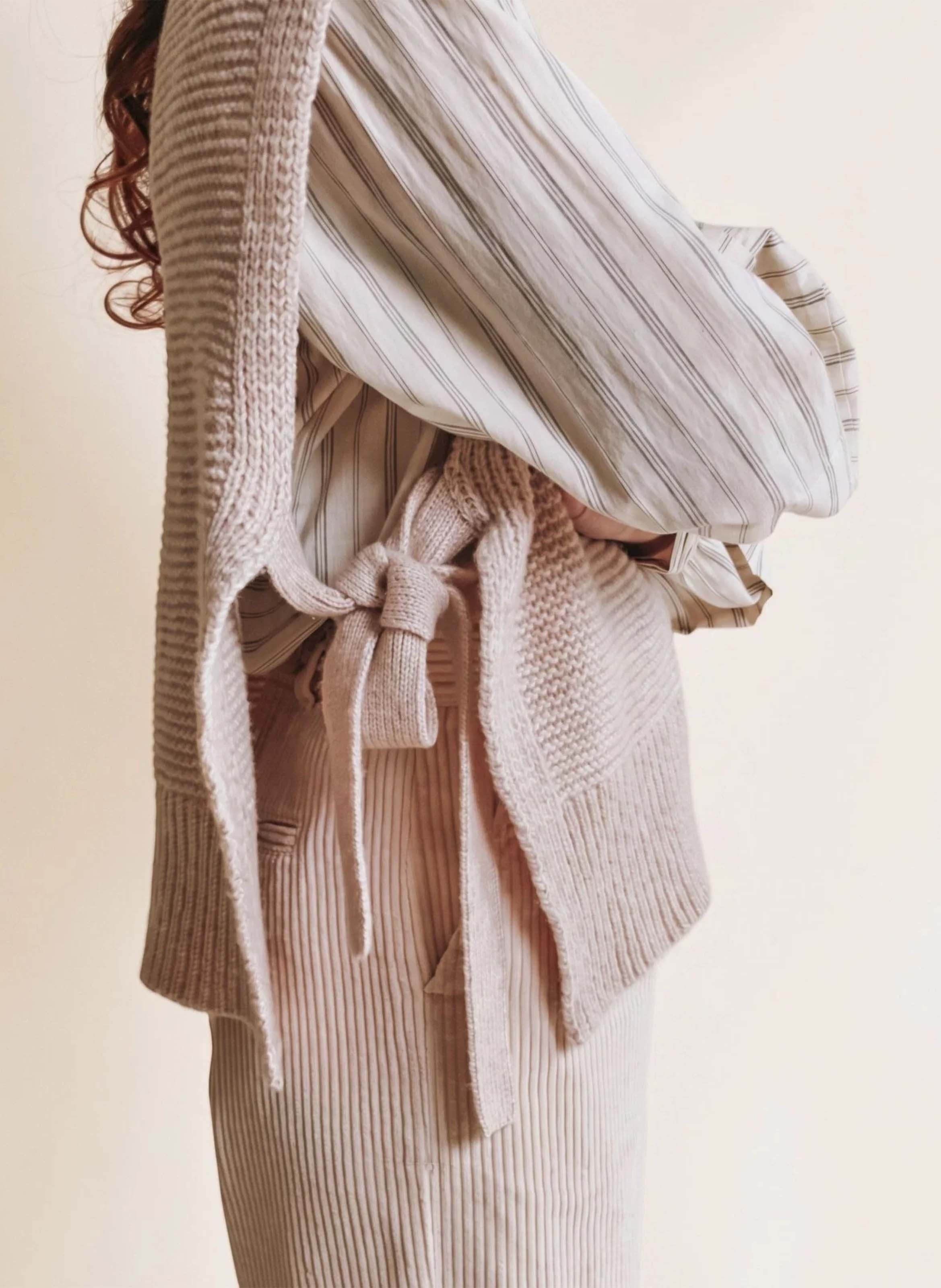 Pull col rond en laine mélangée EMILE ET IDA Blanc