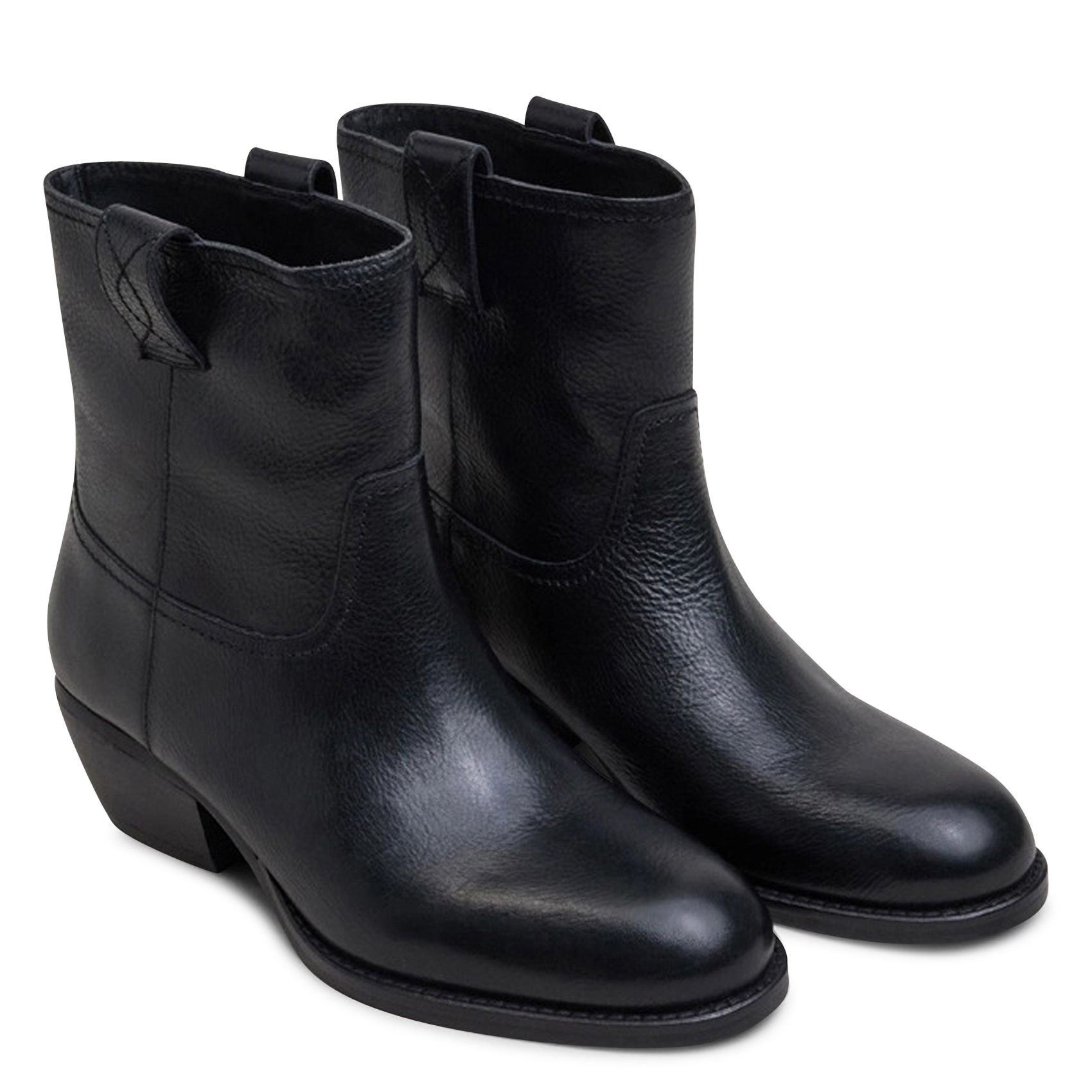 Leather mid-calf boots | Black JONAK Women