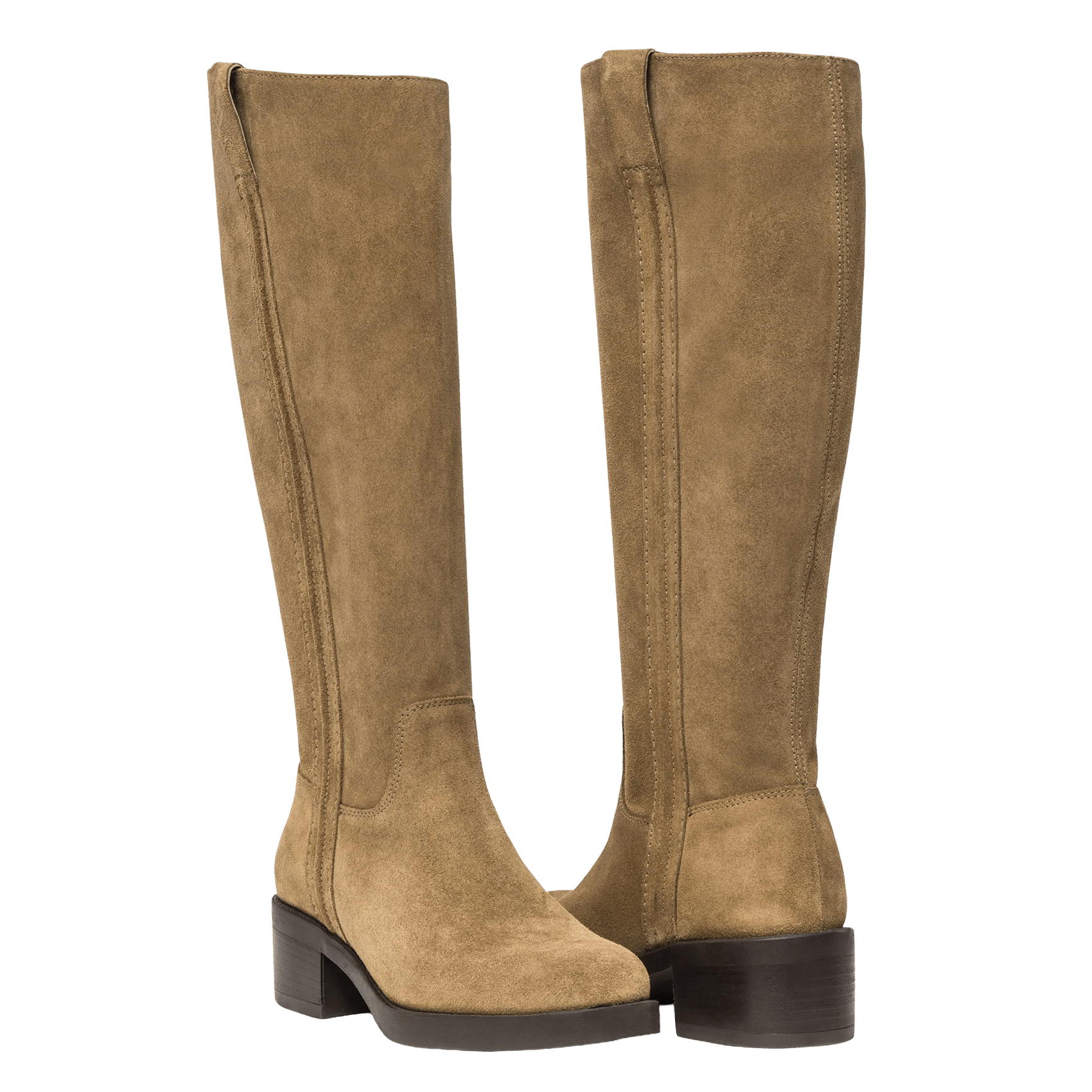 Reißverschluss-Wildlederstiefel BOCAGE Beige