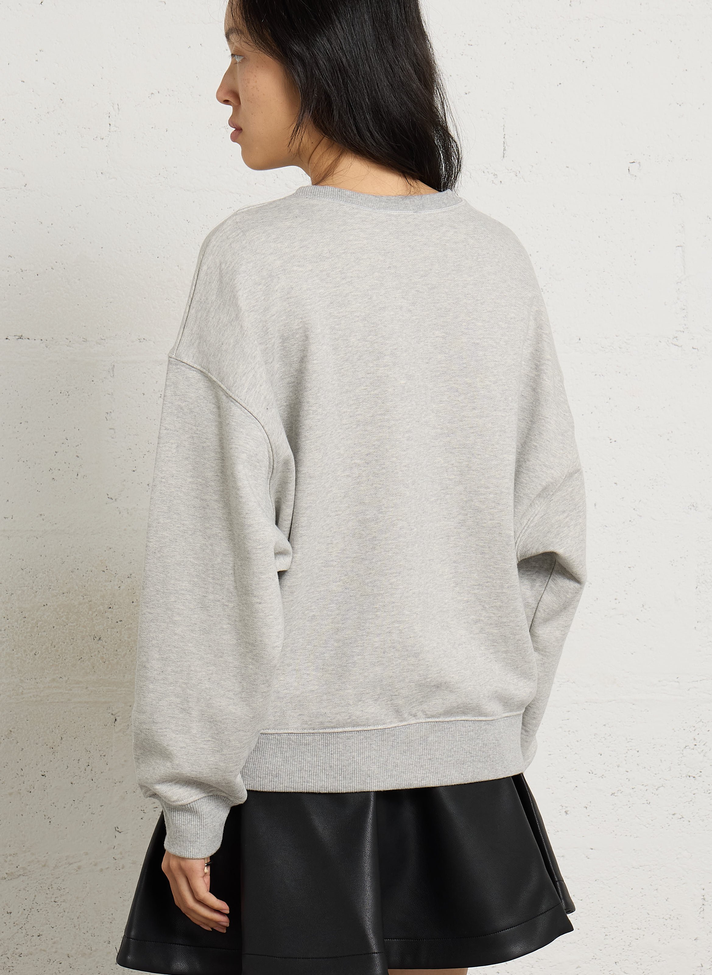 Bedruckter Baumwoll-Sweatshirt BERENICE Grau