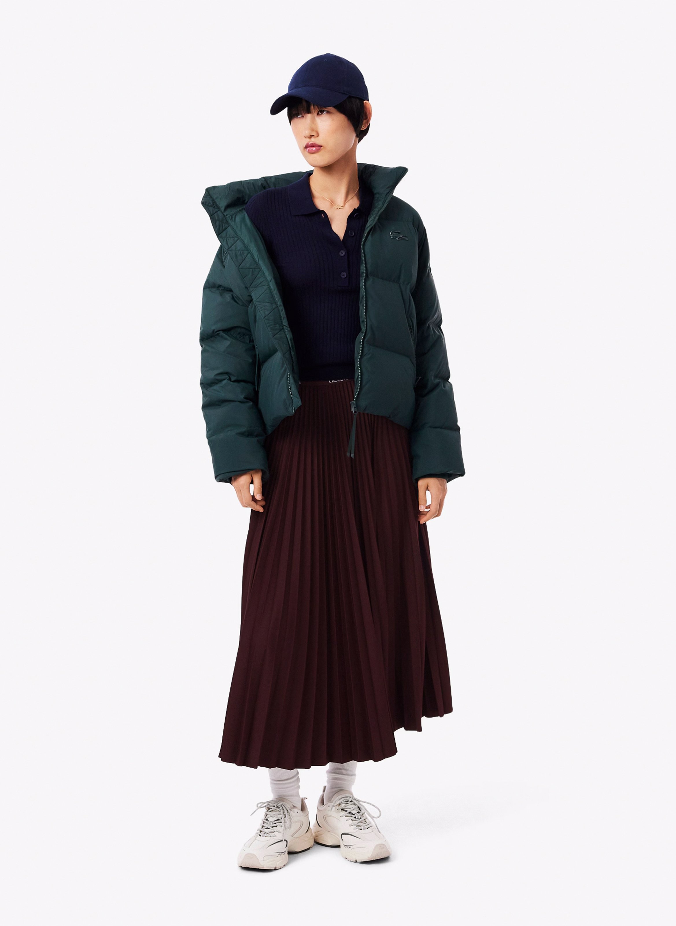 Midi geplooide rok | Rood LACOSTE Dames