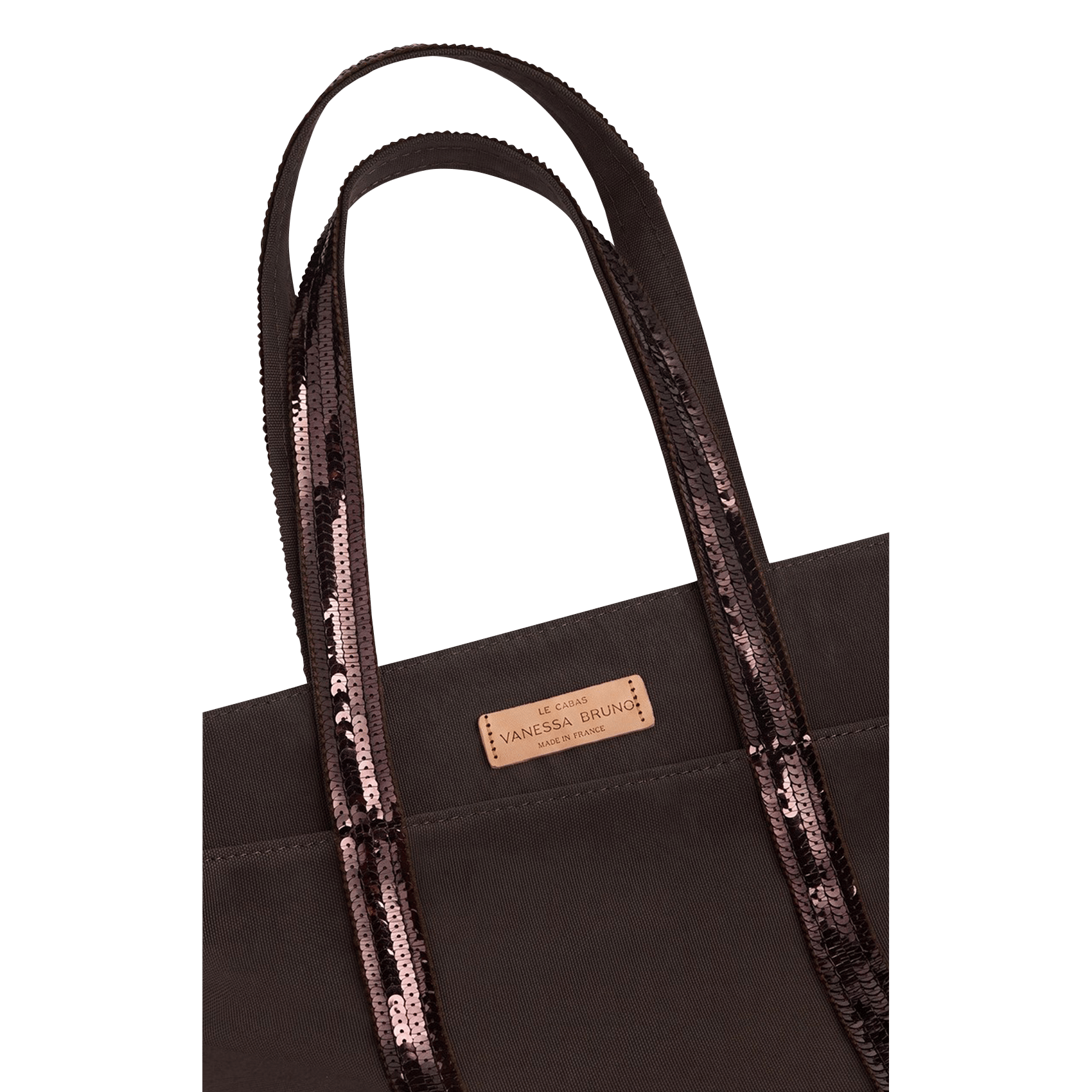 Katoenen shopper met lovertjes | Bruin VANESSA BRUNO Dames