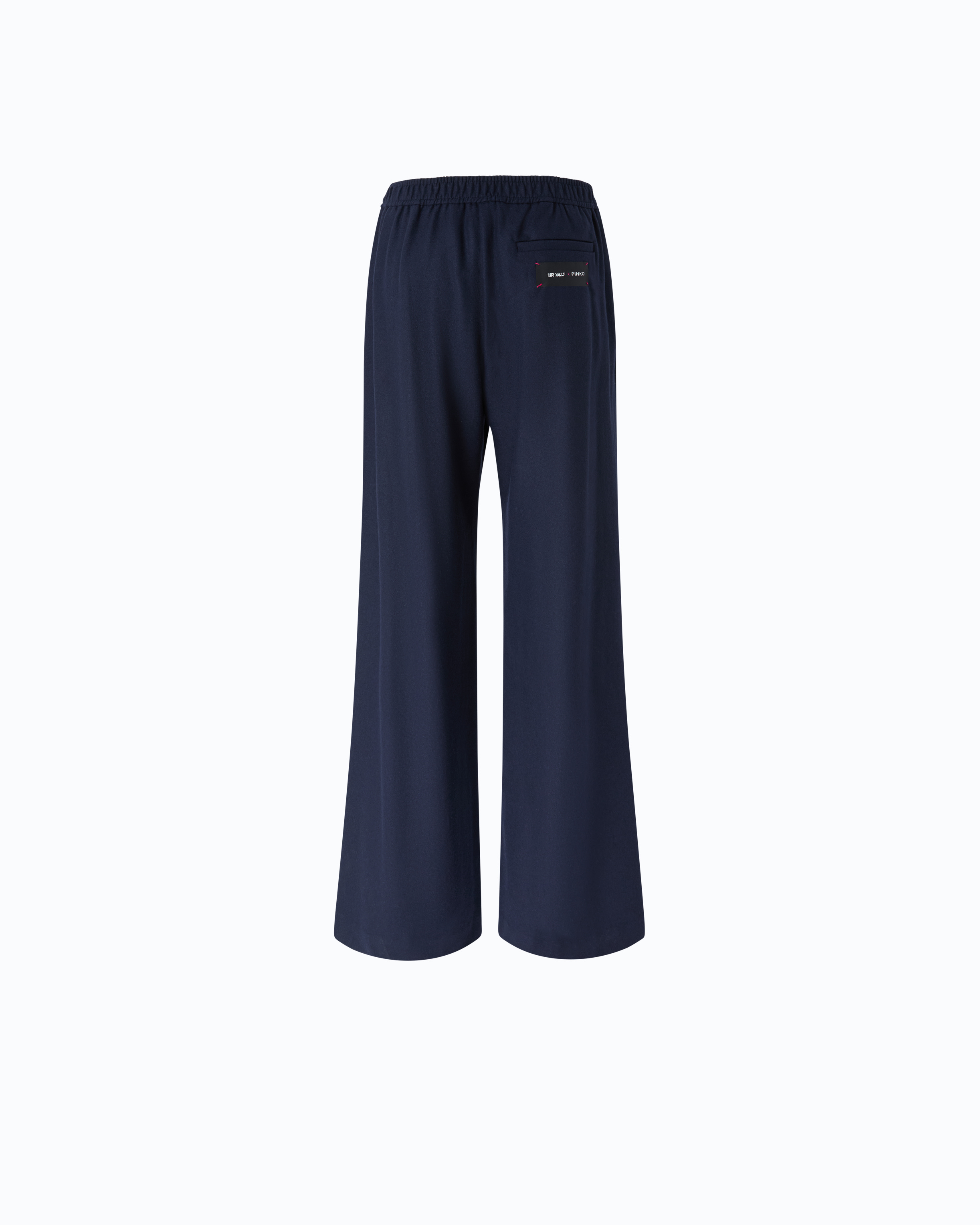 Stretch wool-blend flared trousers PINKO Blue