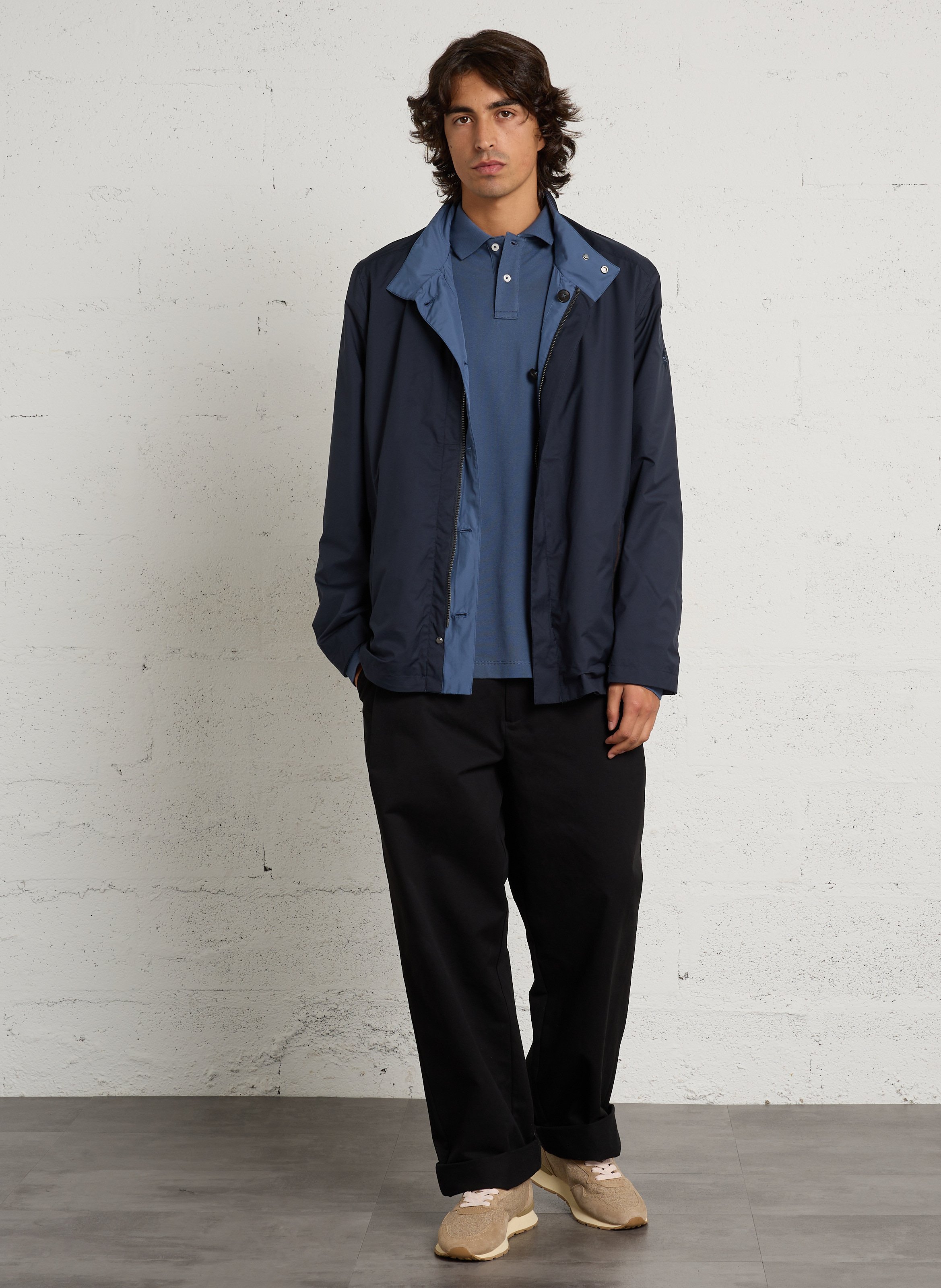 Veste imperméable col montant  HACKETT Bleu