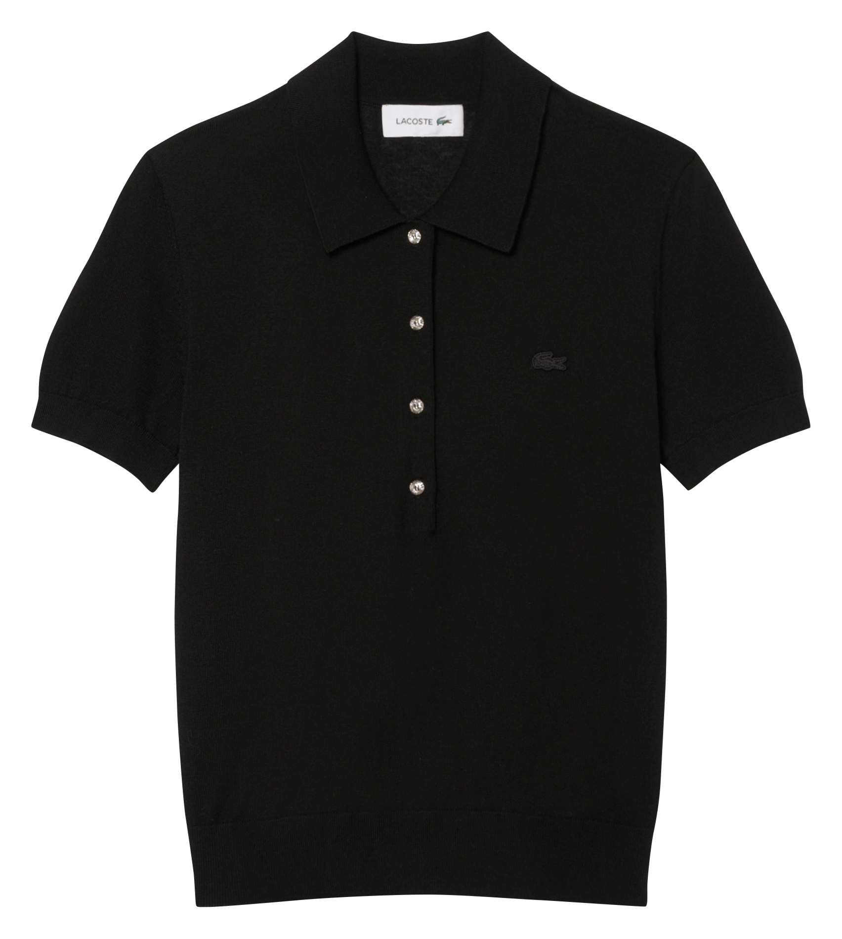 Straight-cut short-sleeved polo shirt LACOSTE Black