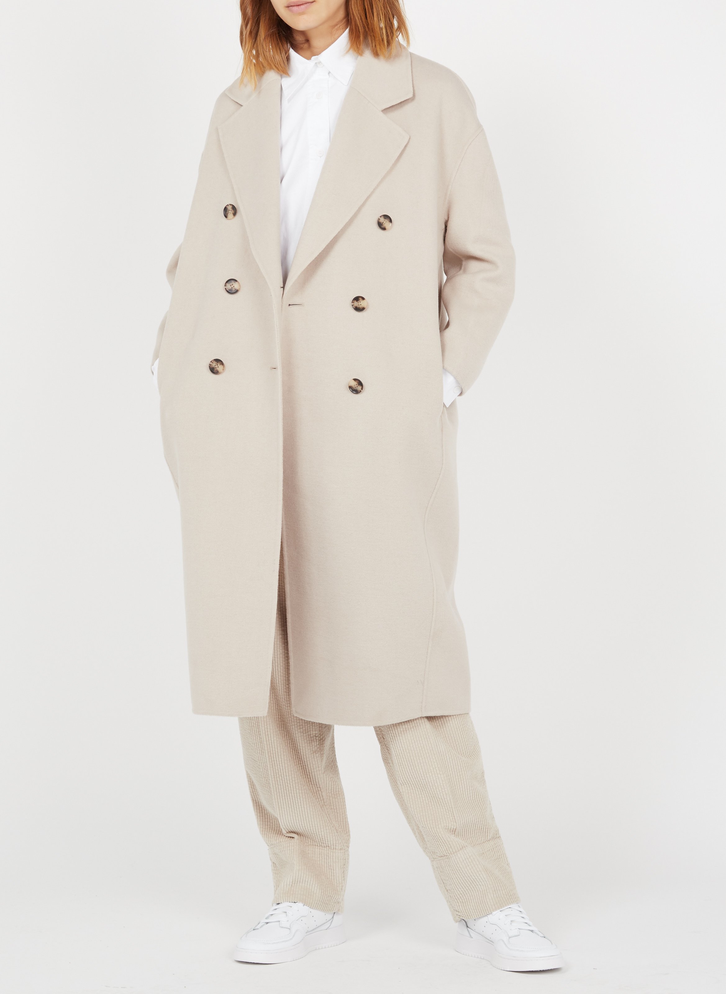 Weite Cordhose mit hohem Bund AMERICAN VINTAGE Beige