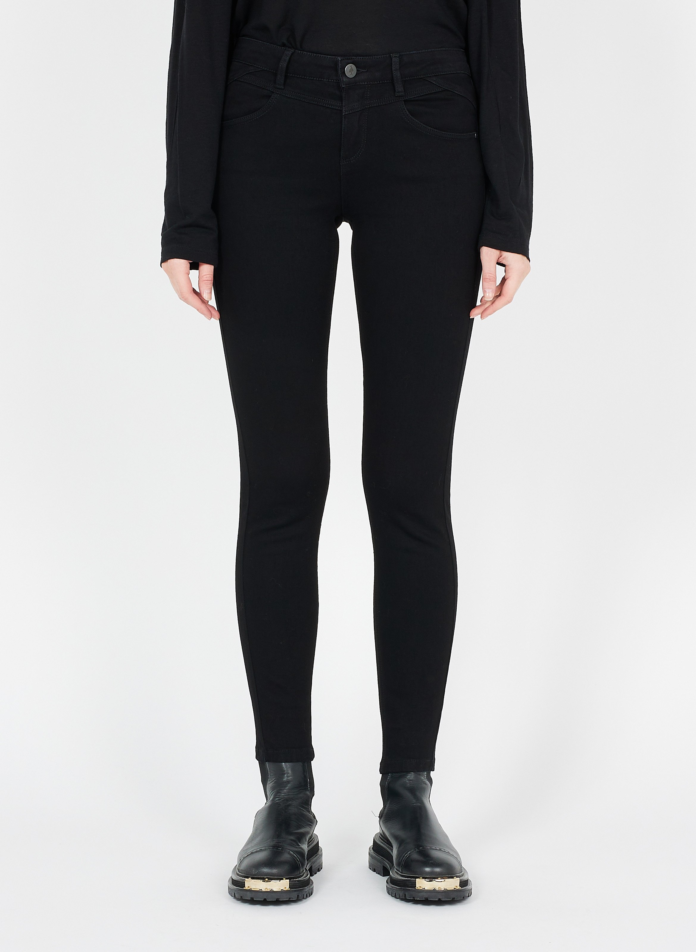 Jean slim 7/8 ONE STEP Noir