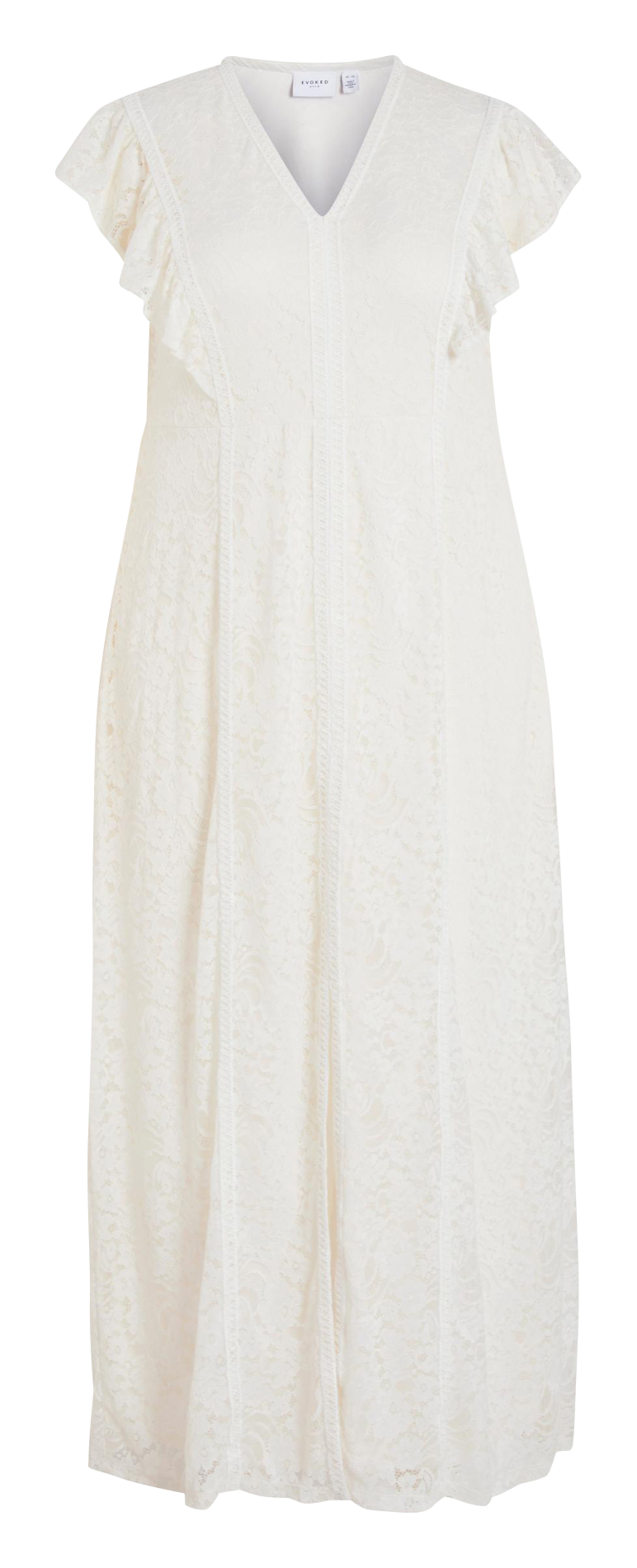 Robe longue en dentelle EVOKED Blanc