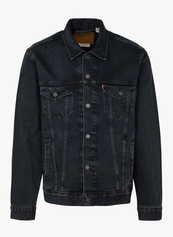 Levi's black hot sale denim vest mens