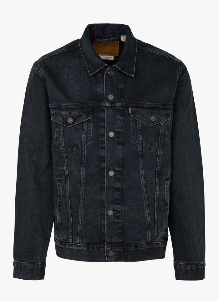 Denim jacket top black levis