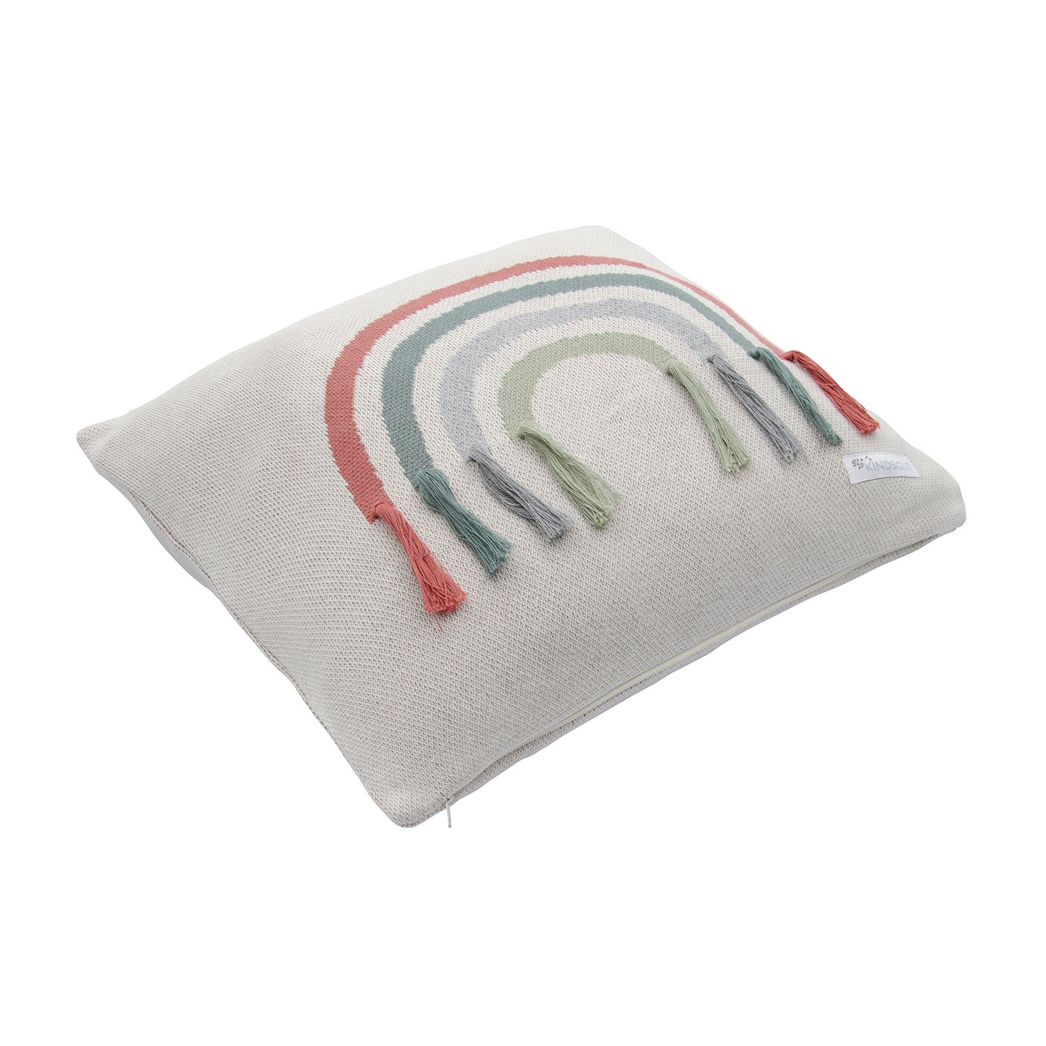 Rainbow cotton baby cushion cover KINDSGUT Grey
