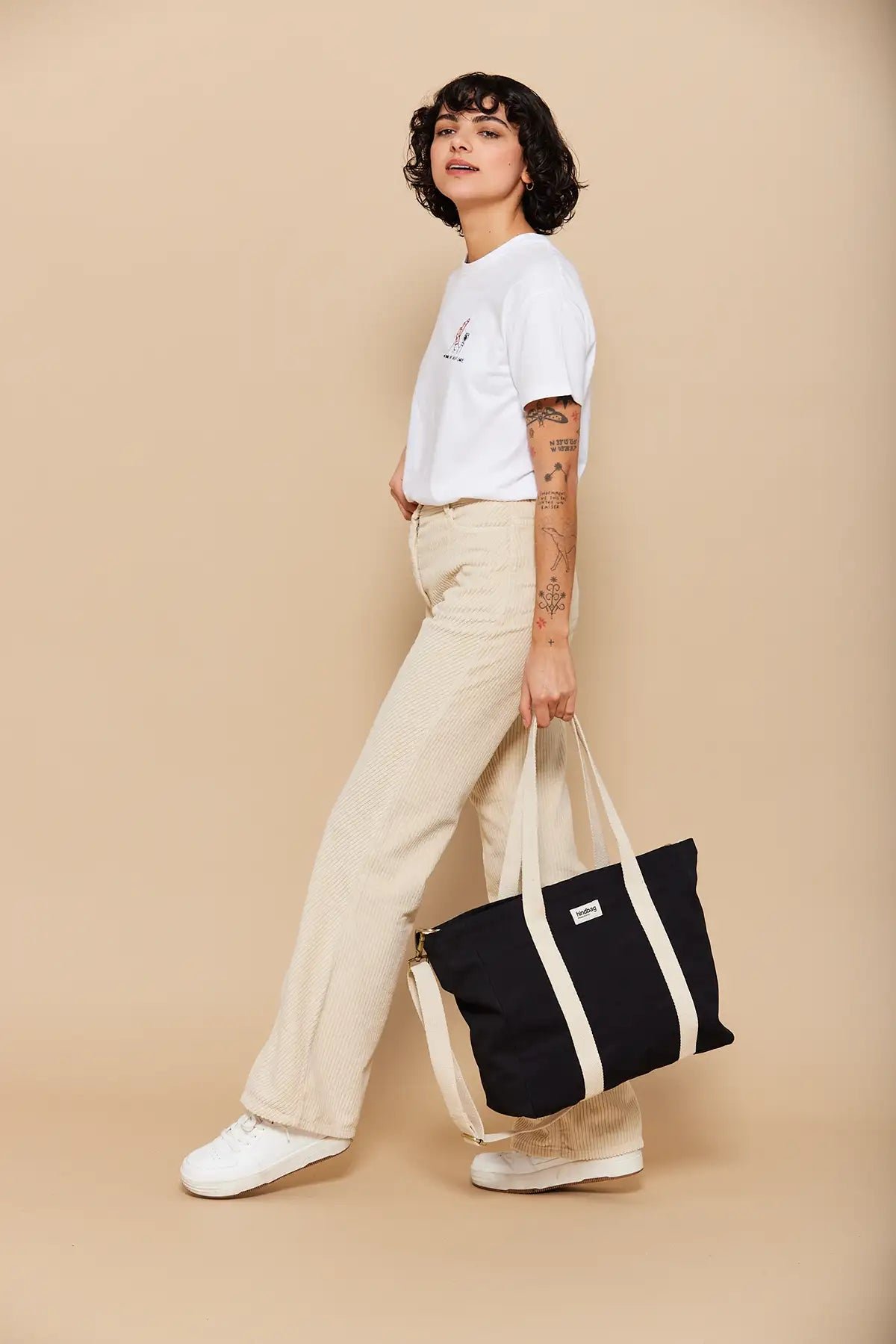 Cotton tote bag HINDBAG Black