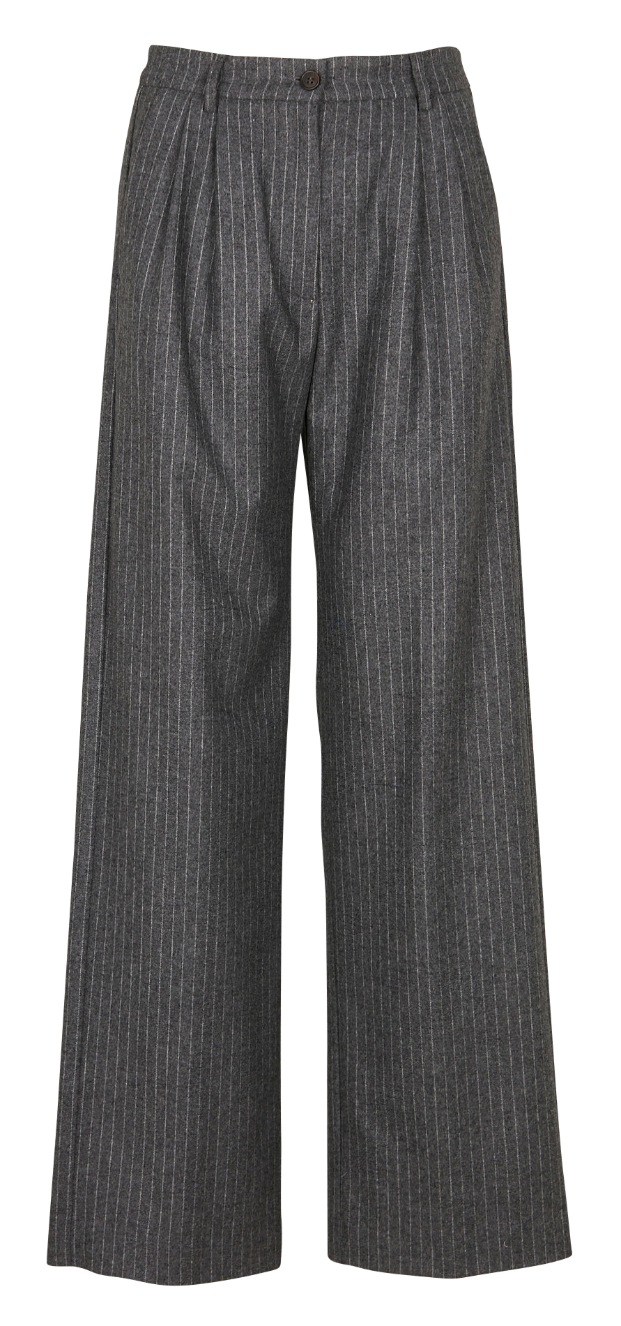 Pantalon large en laine mélangée HARTFORD Gris