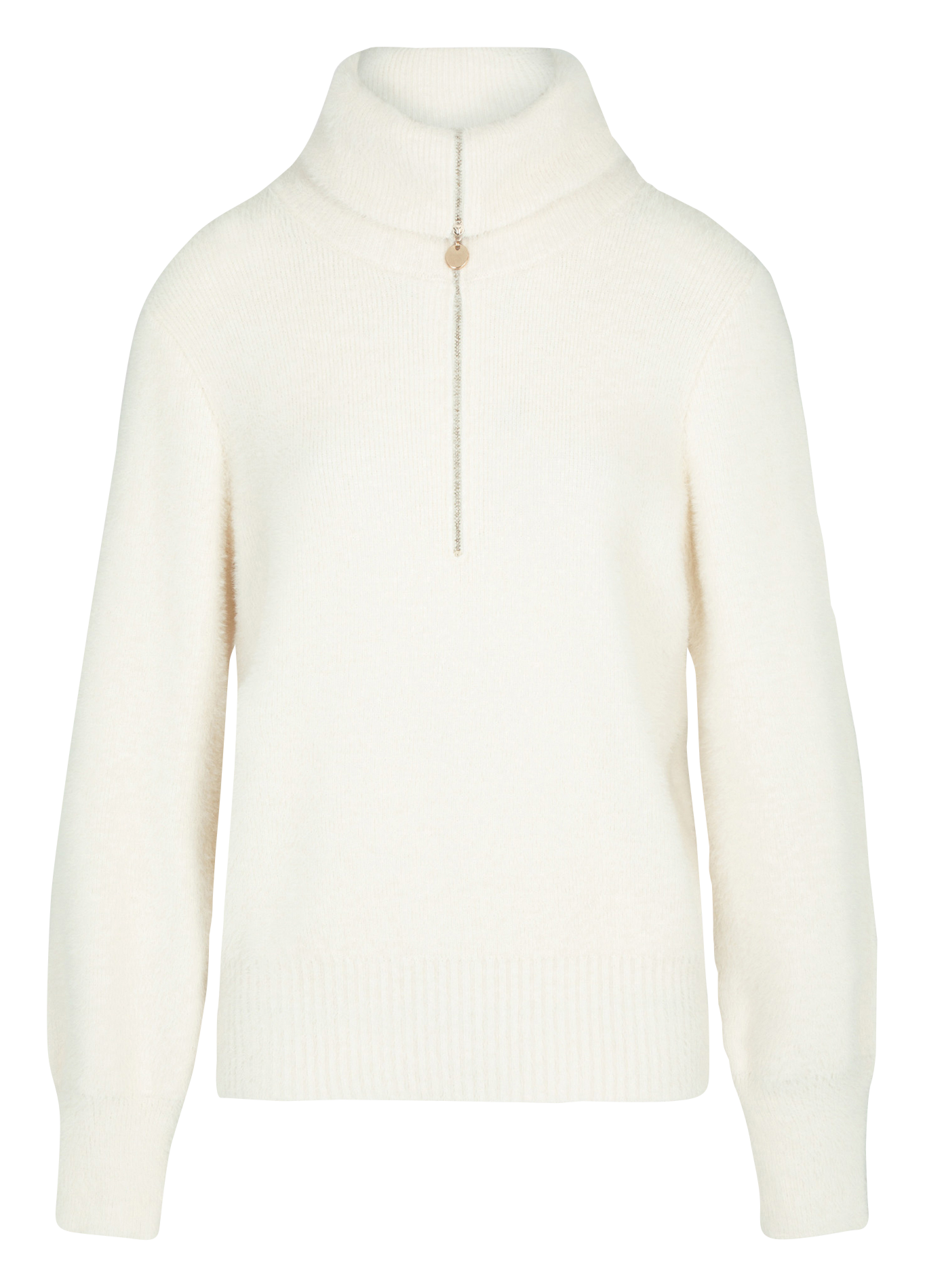 Jersey con solapa 222-MNOVI Ivoire