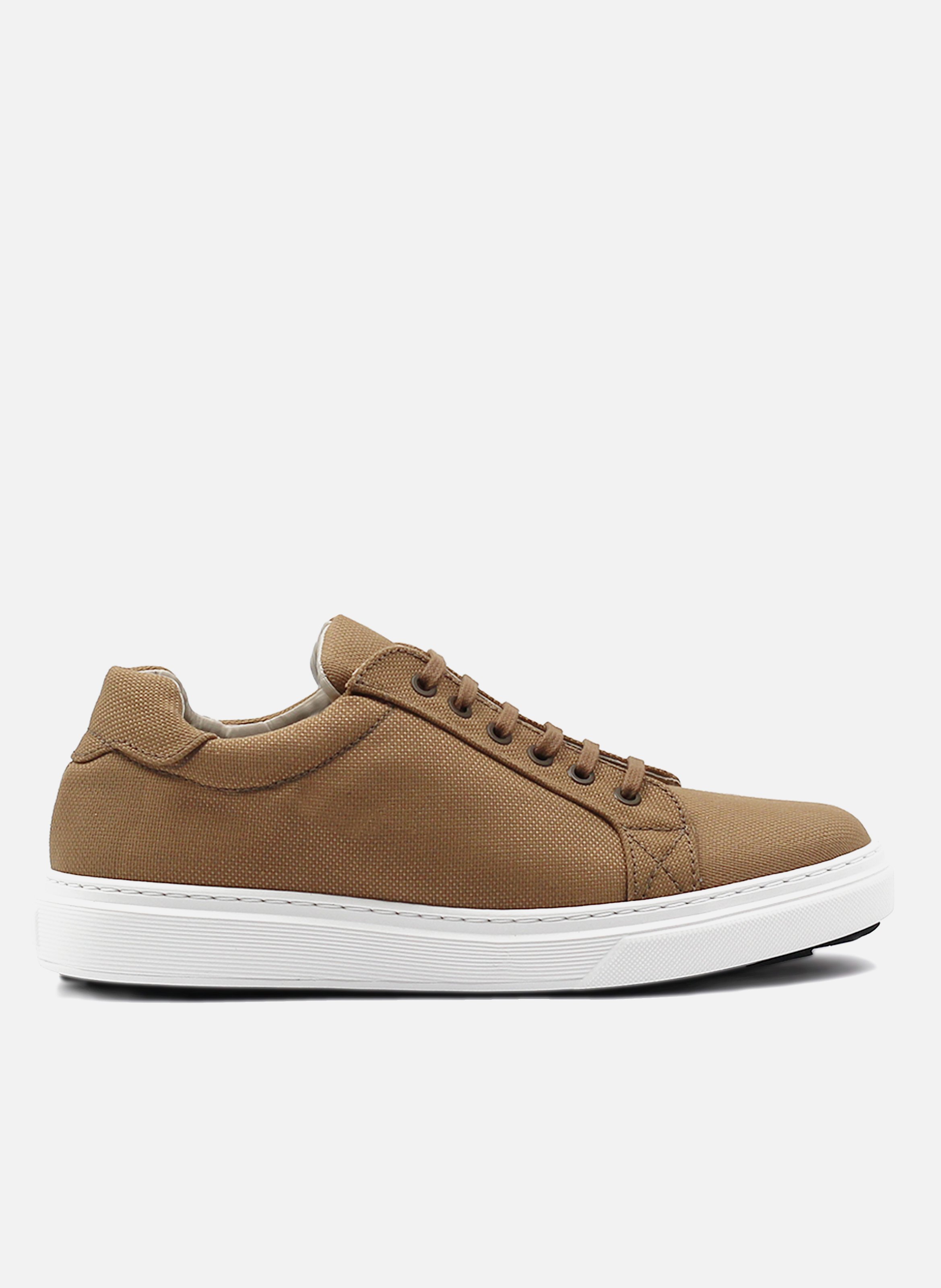 Lace-up recycled canvas sneakers JULES & JENN Brown