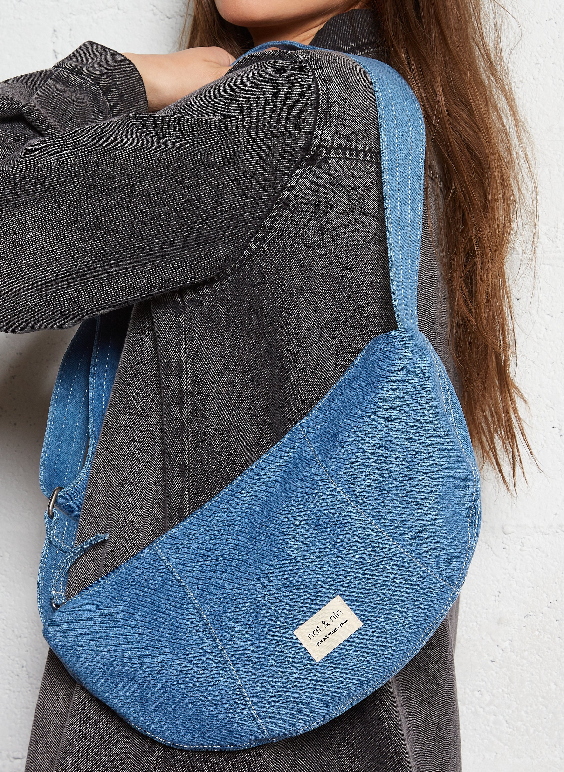 Sac banane en denim NAT & NIN Bleu