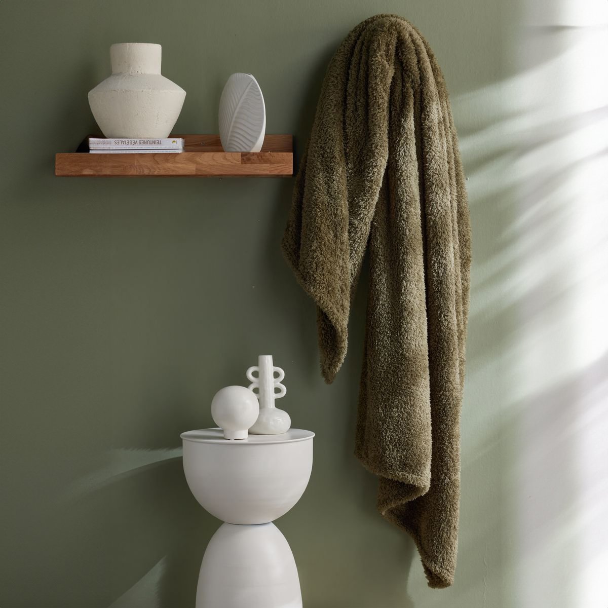 Solid fleece plaid TODAY LINGE DE MAISON Green