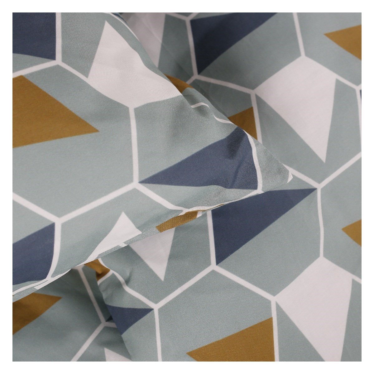 Printed cotton zippered bed set TODAY LINGE DE MAISON Blue