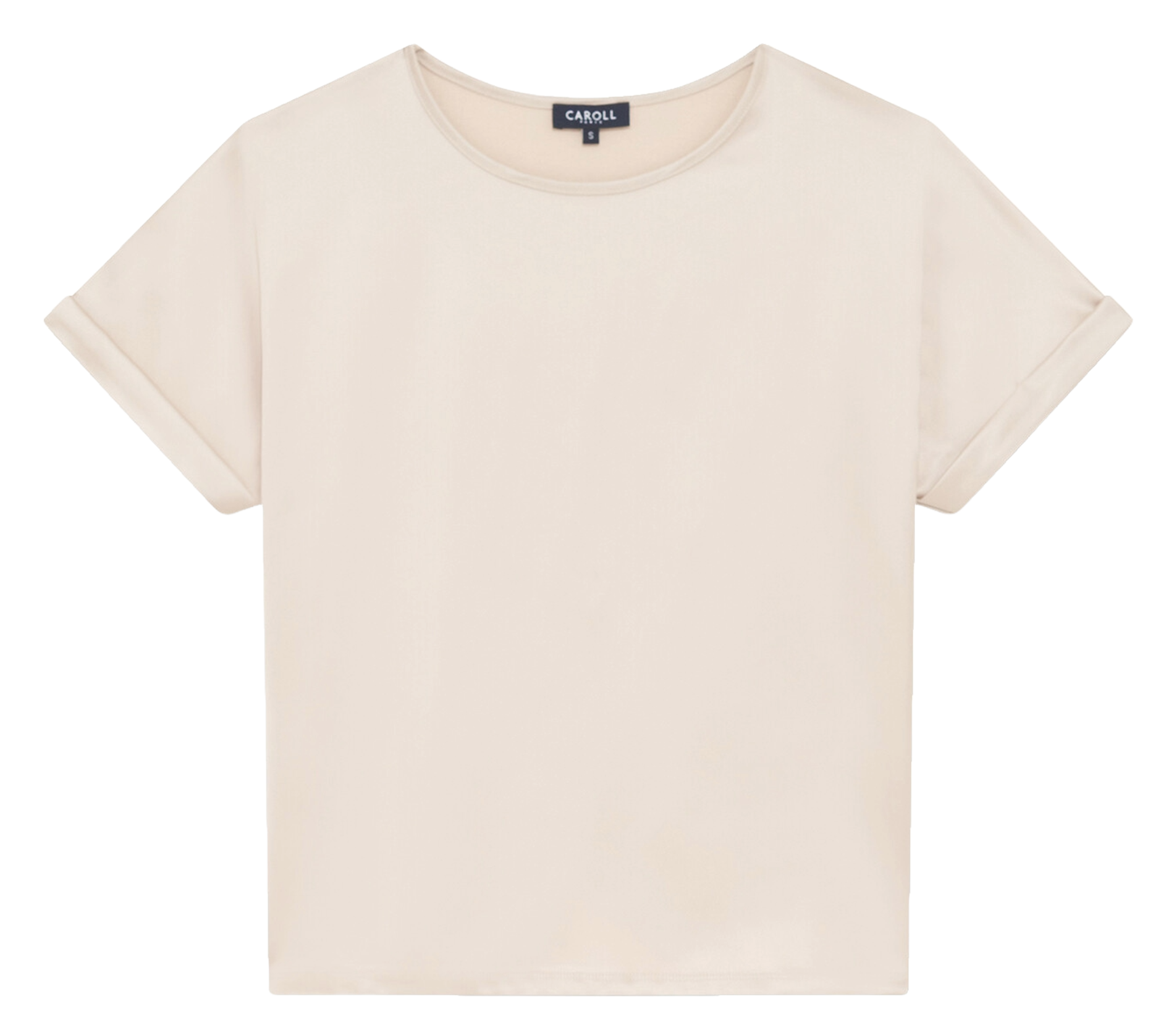 Tee-shirt fluide en satin CAROLL Beige