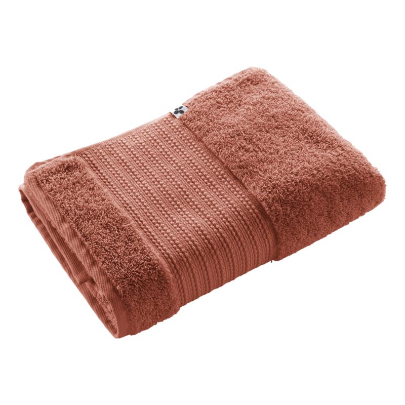 100% combed cotton bath towel L'EFFET PAPILLON Red