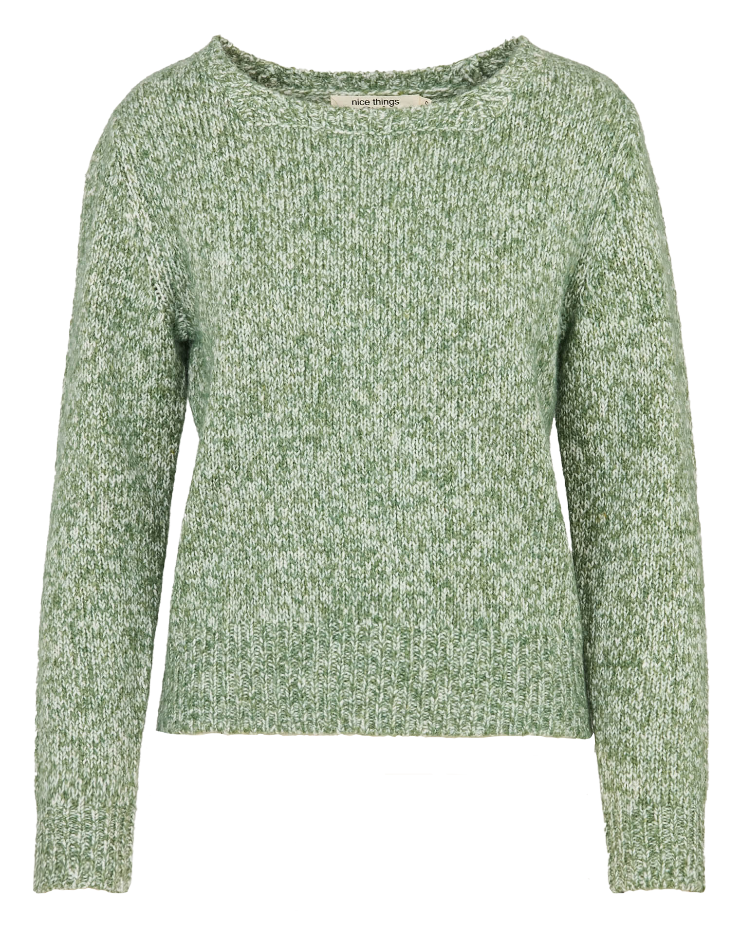 Pull droit en maille tricotée NICE THINGS Vert