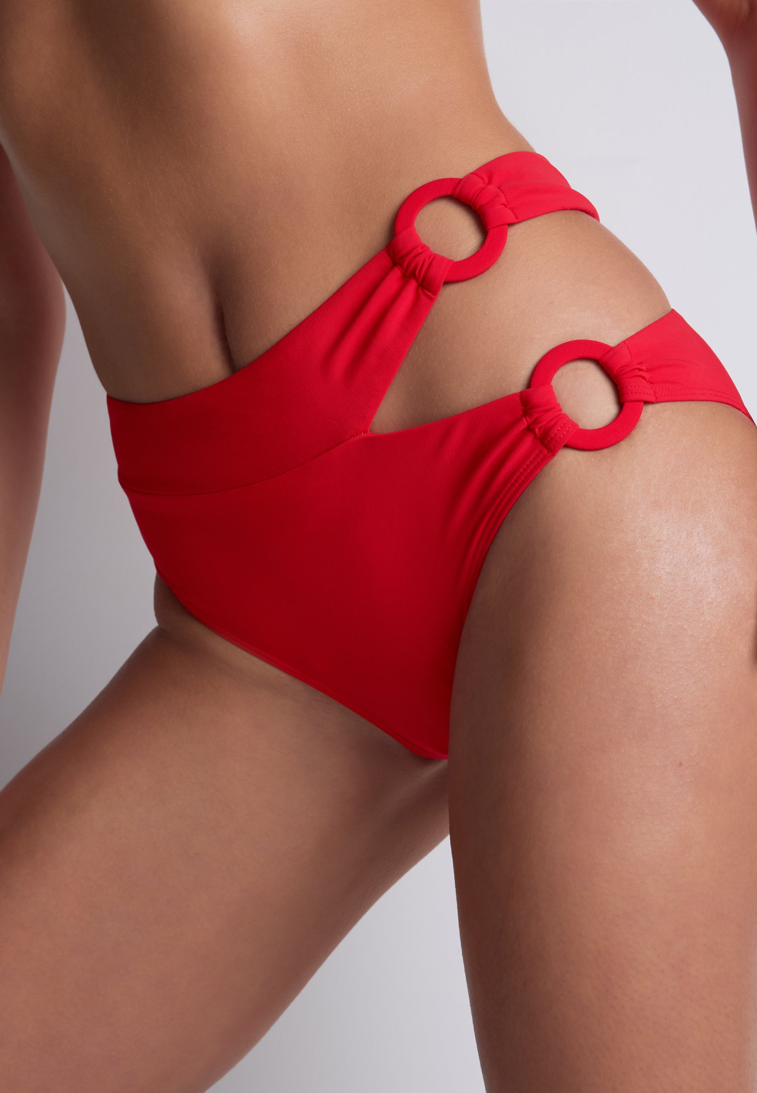 High-rise bikini bottoms AUBADE Red