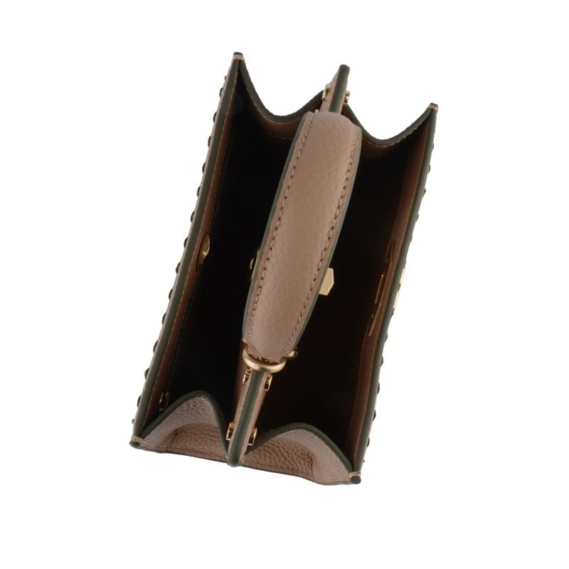 Handbag - cowhide leather POURCHET Brown