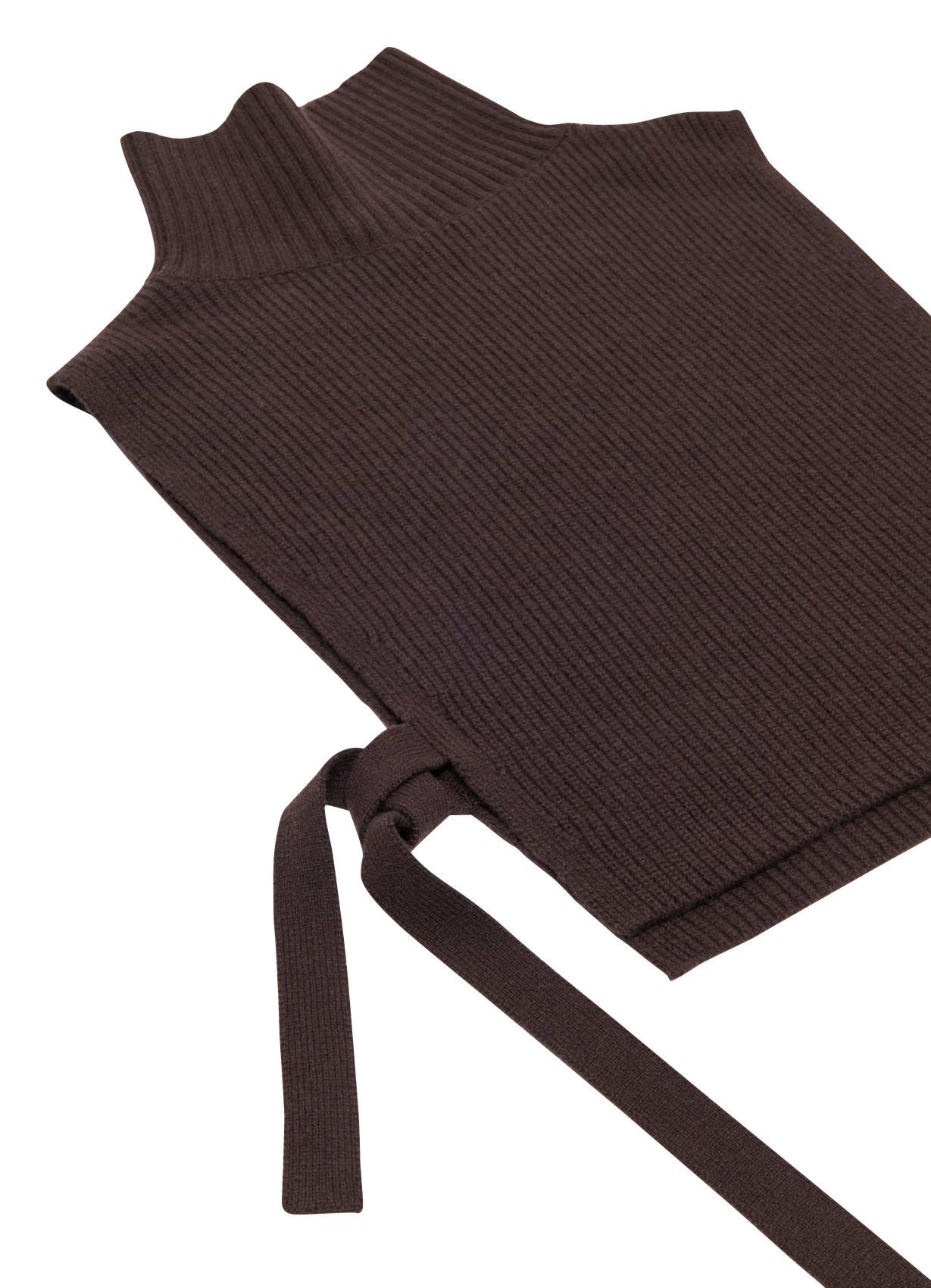 Rechte coltrui van wol en kasjmier MAJE Bruin