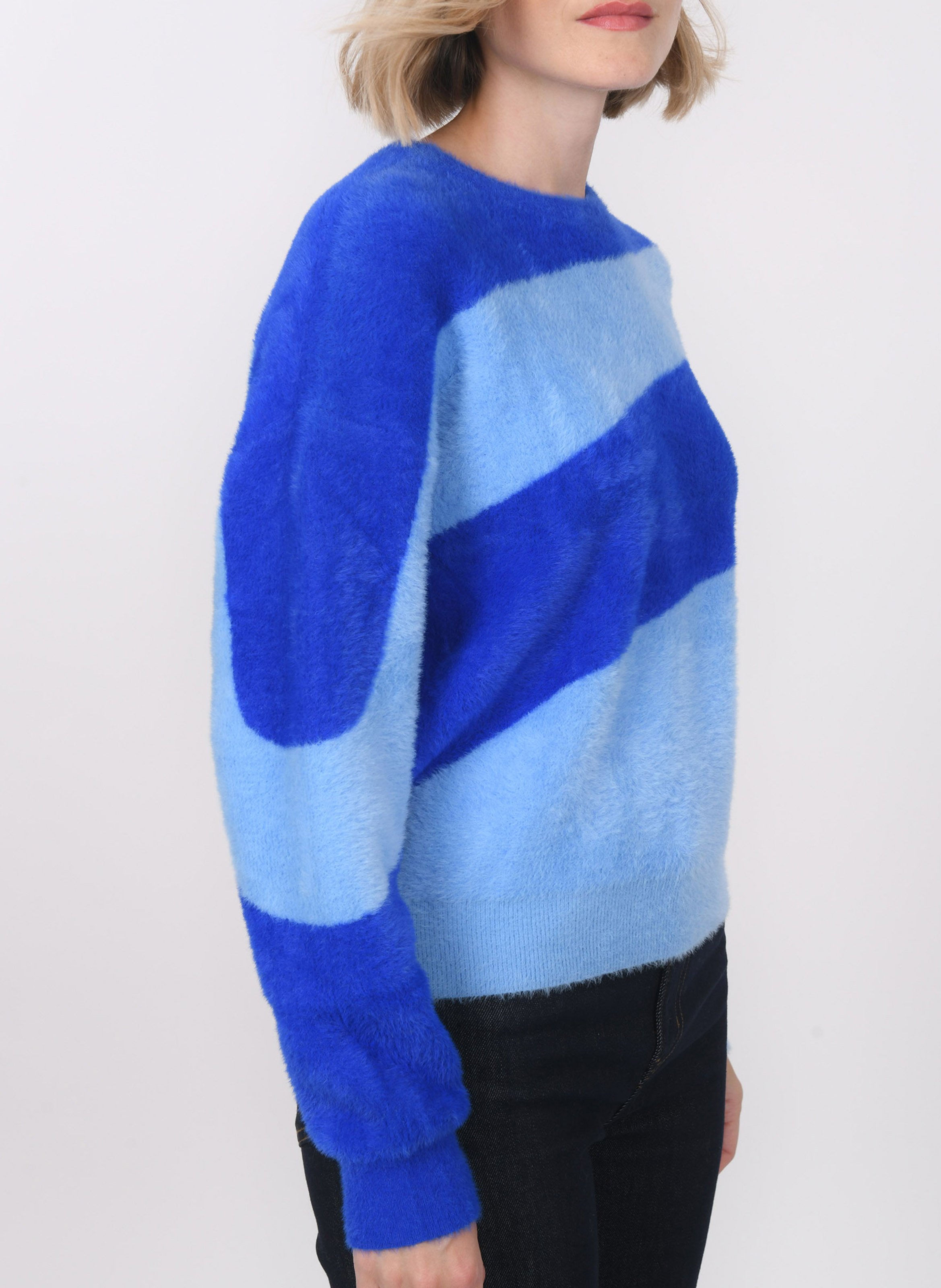 Rundhalsausschnitt-Flauschpullover KOOKAI Blau