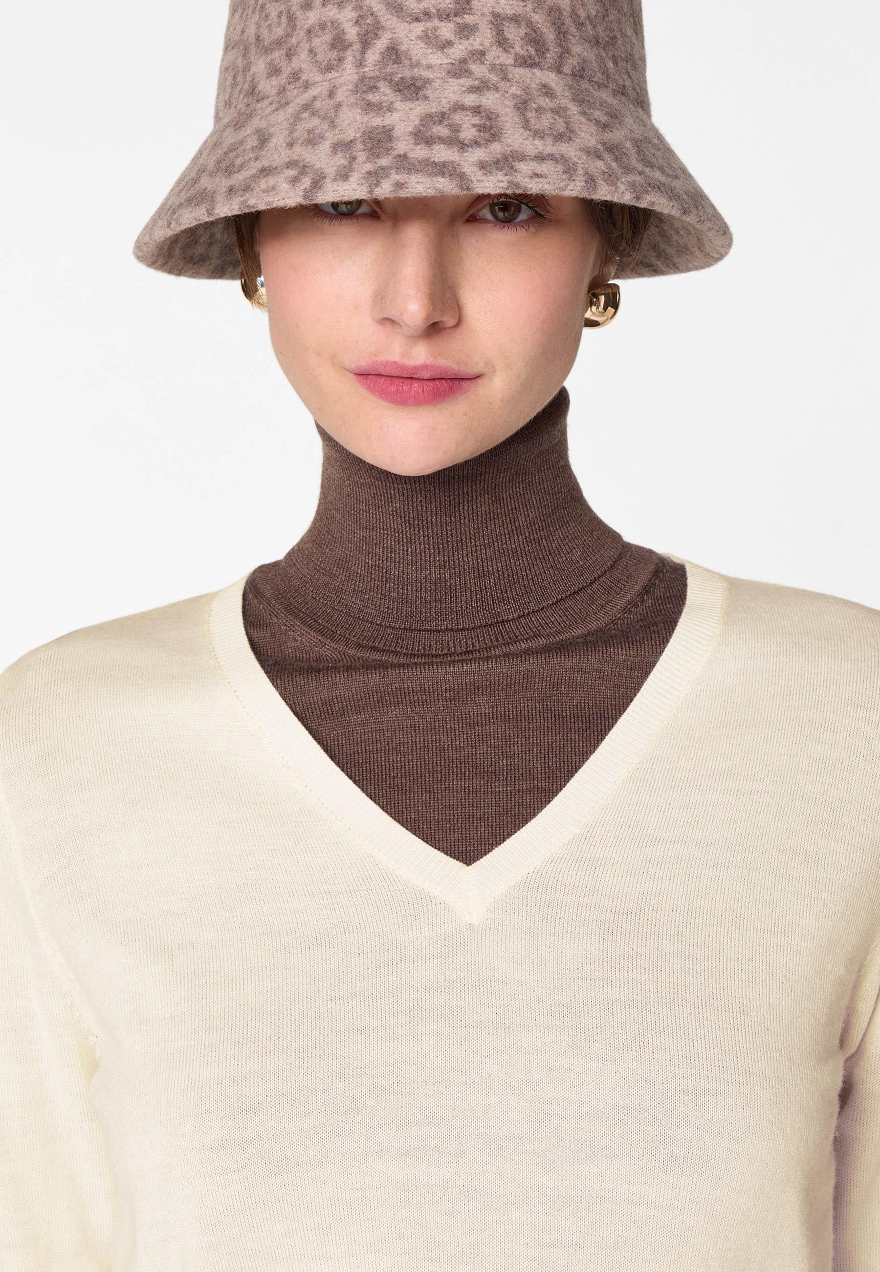 Bunelle wool V-neck sweater RODIER White