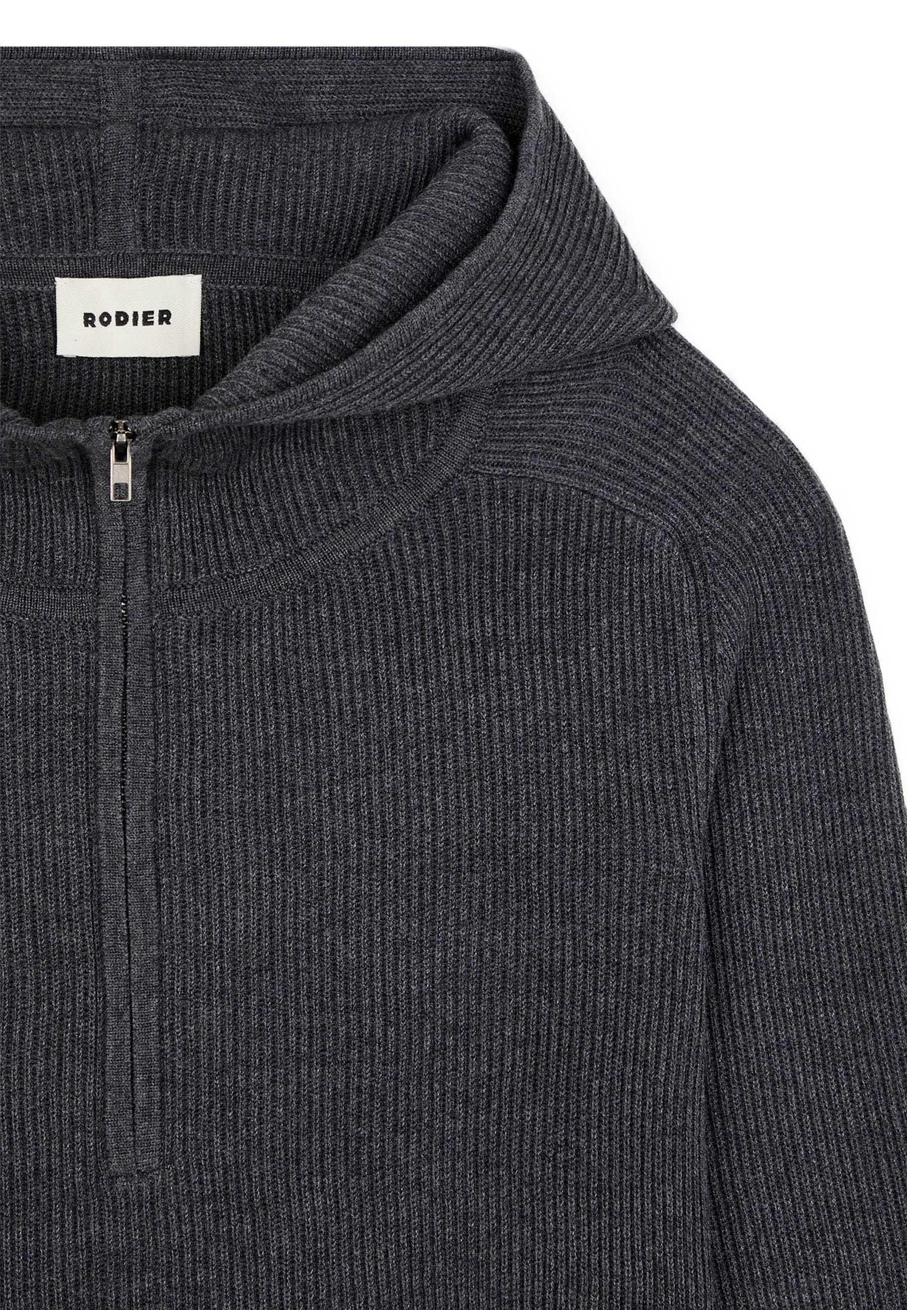 Ribbed Hooded Sweater RODIER Grey