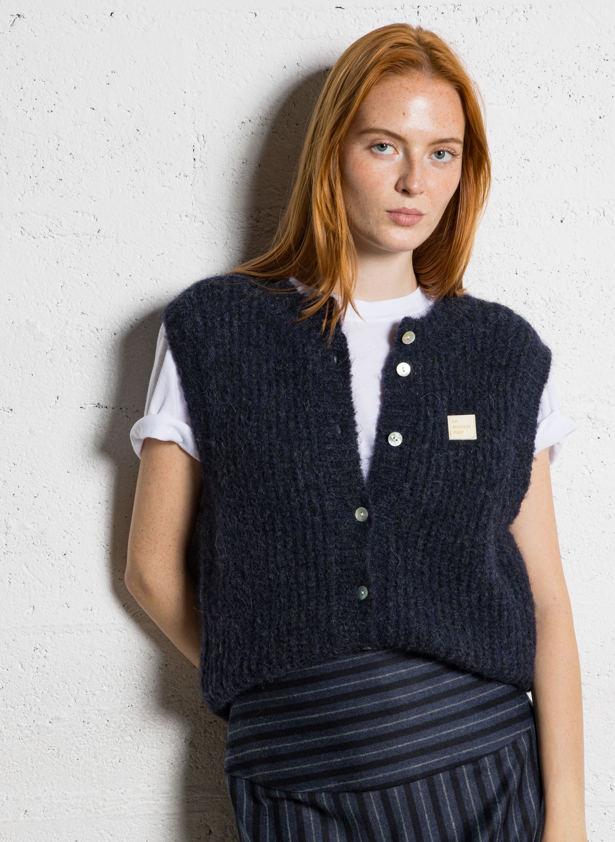 Straight round-neck cardigan AMERICAN VINTAGE