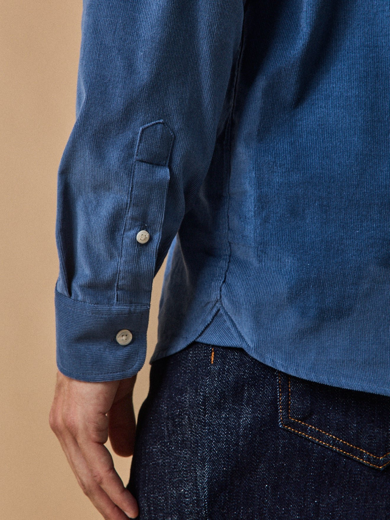 Contemporary cut velvet shirt CYRILLUS Blue