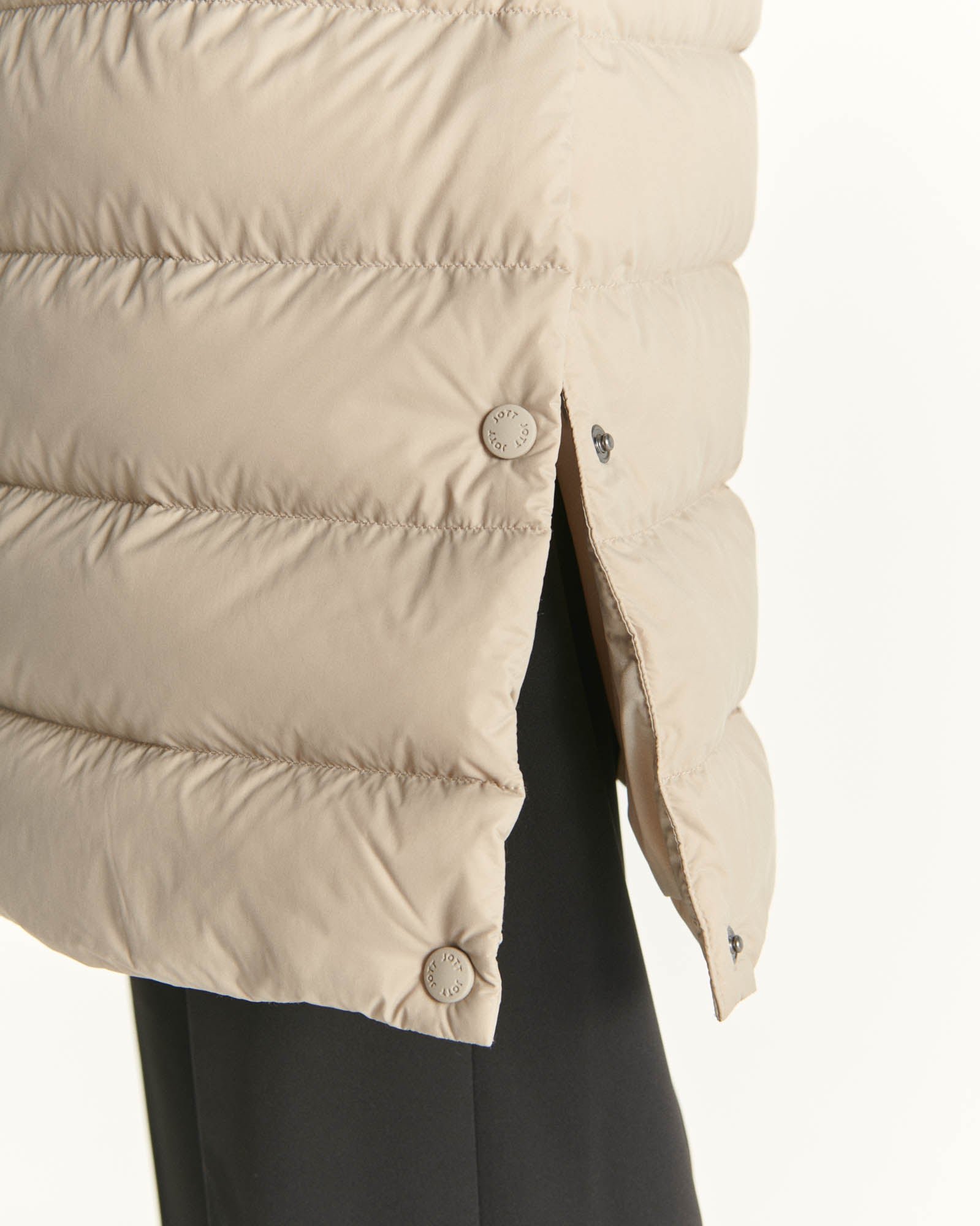 Doudoune longue droite à capuche lola JOTT Beige