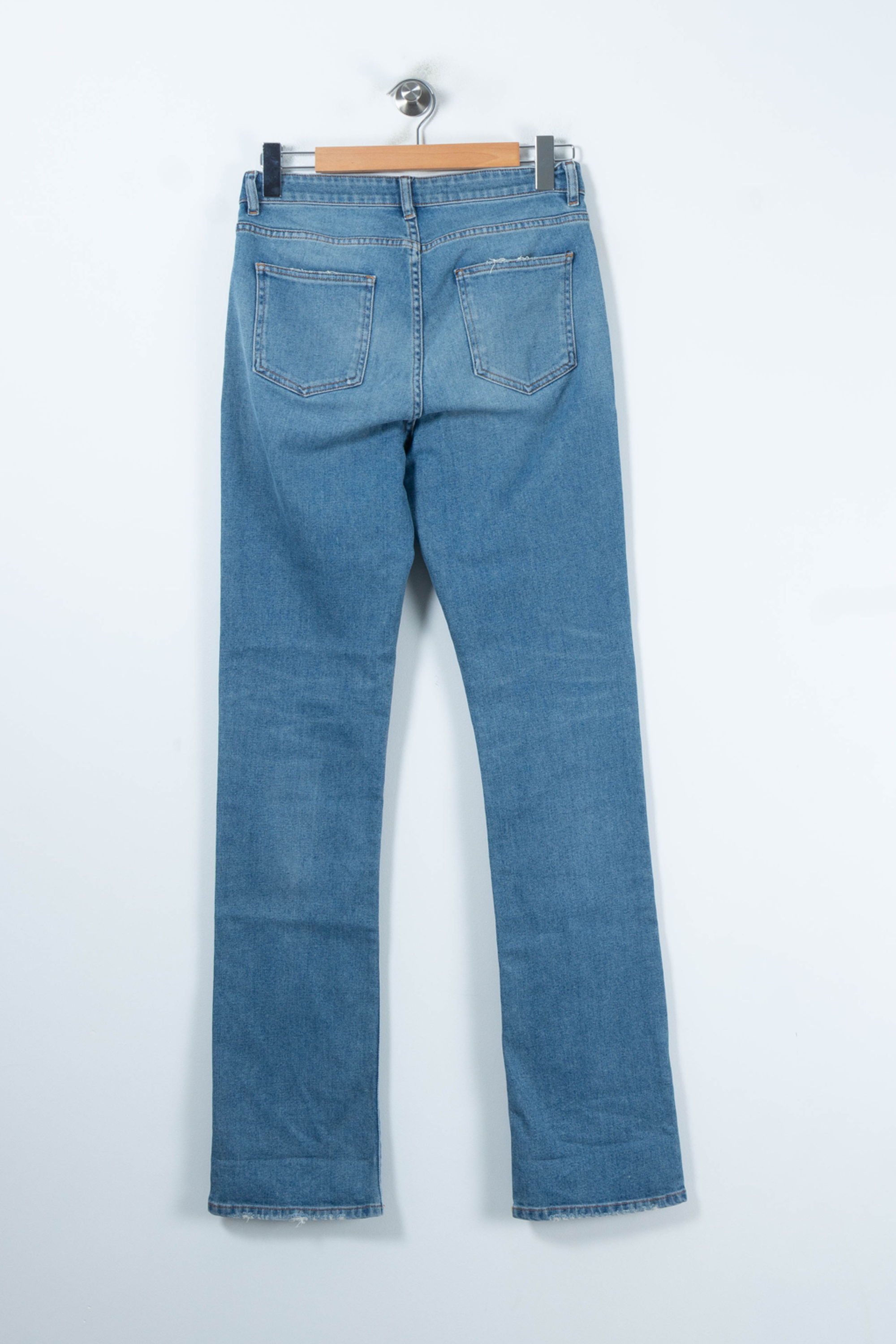 Cropped slim jeans with studs IRO - Seconde Main Blue