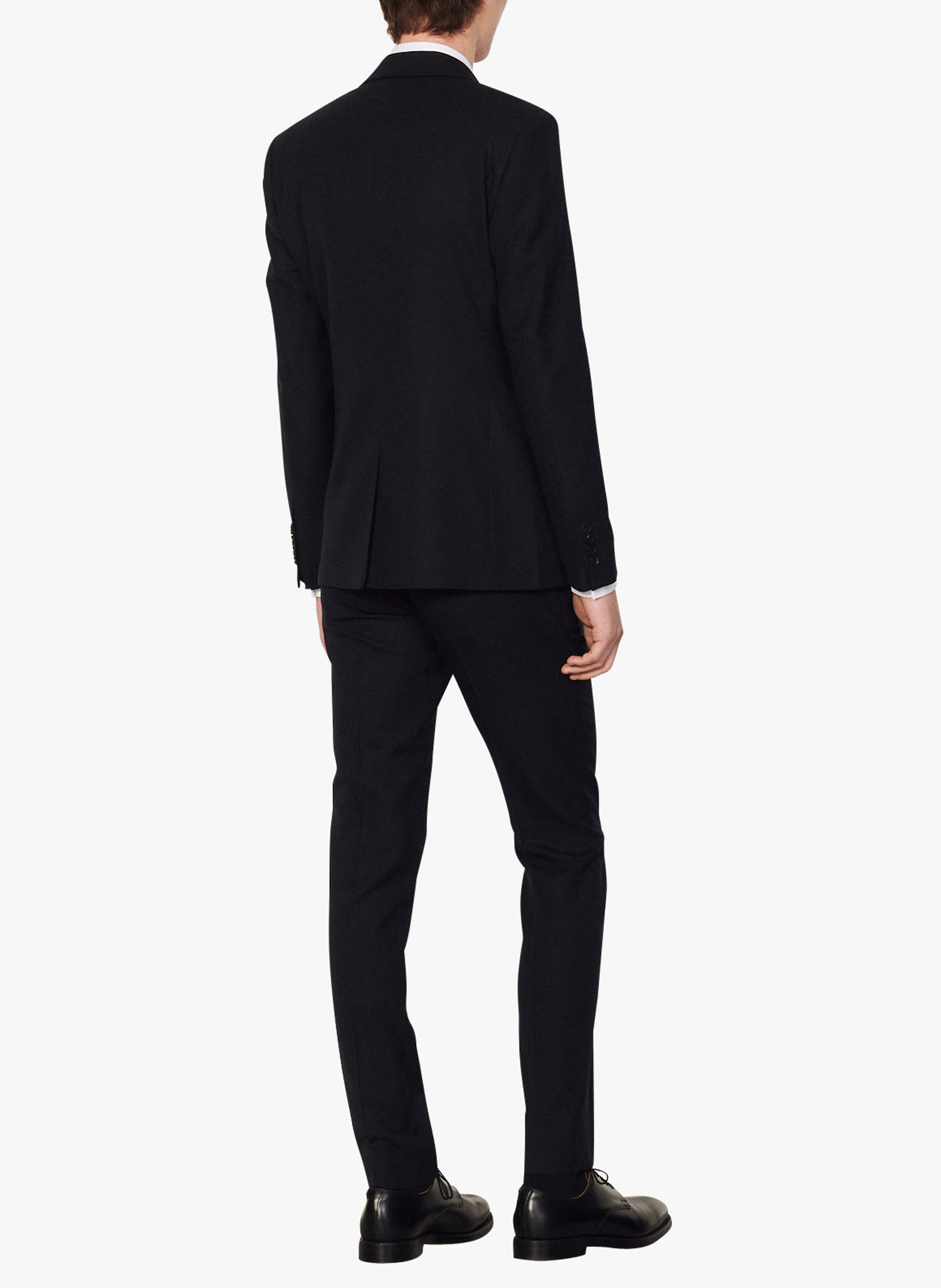 Veste col tailleur en laine SANDRO Bleu