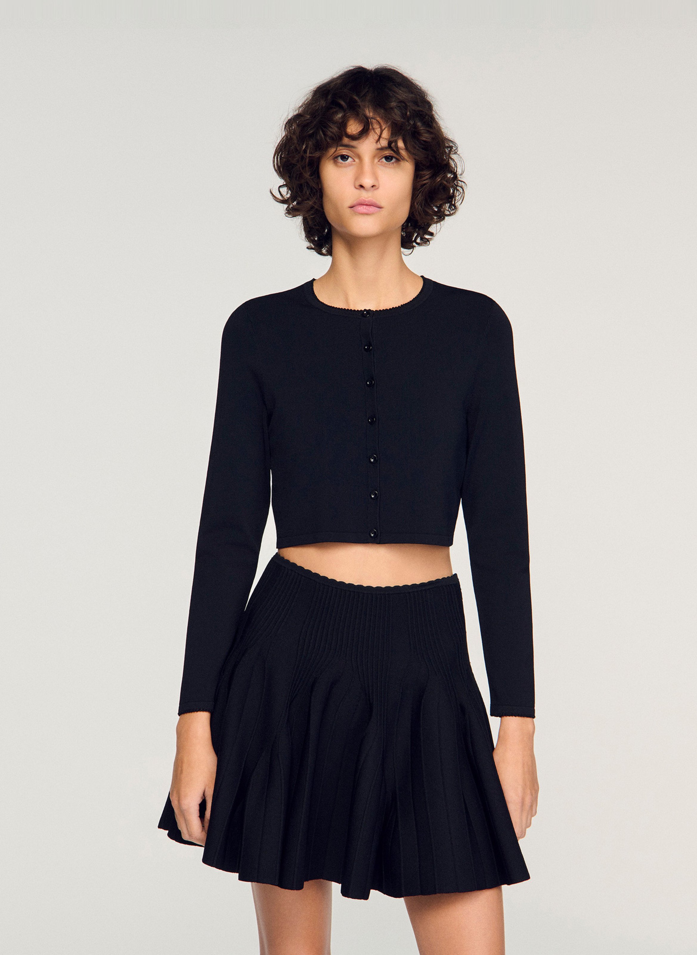 Short fitted vest SANDRO Black