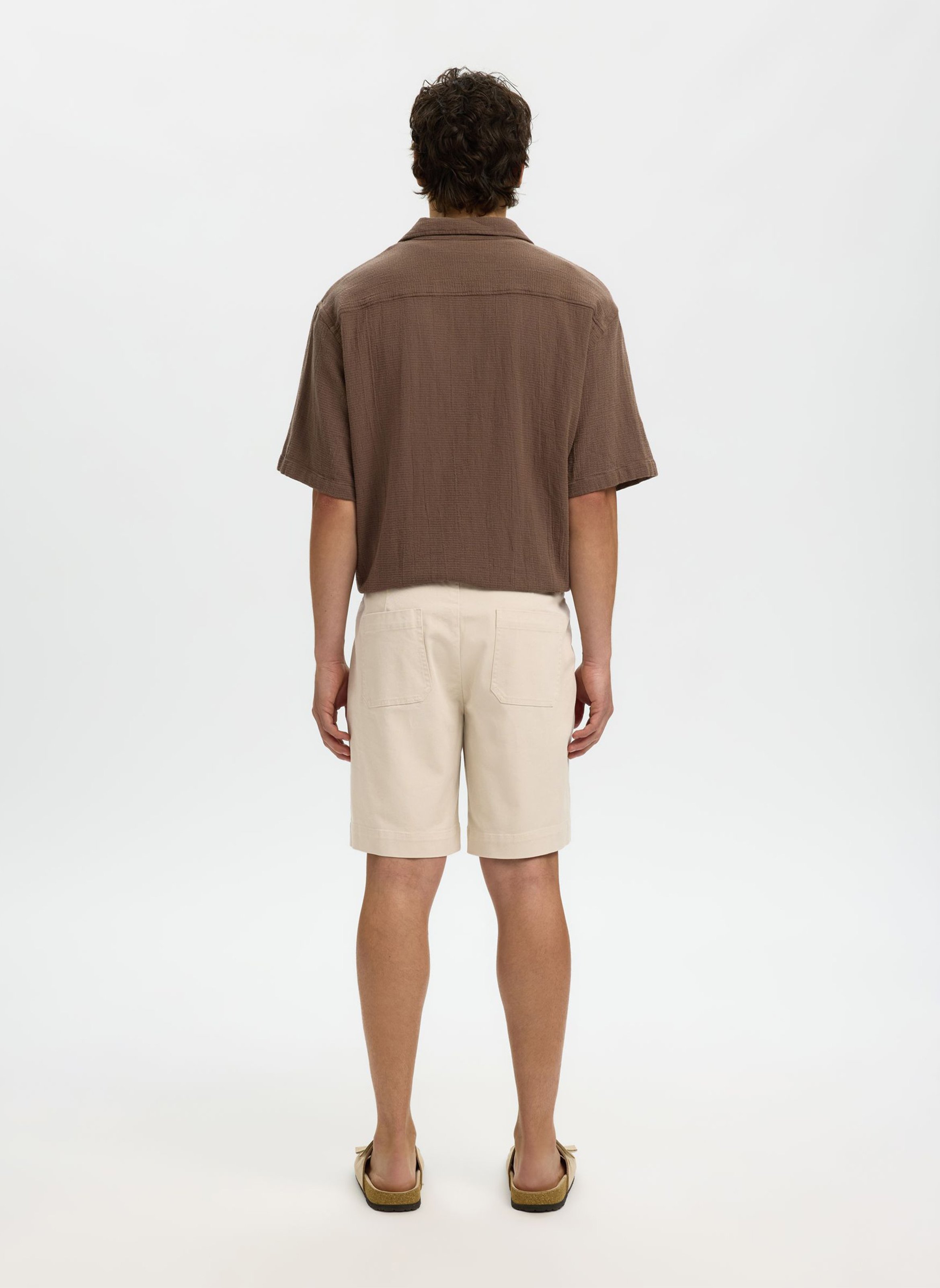 Gerad geschnittene Shorts SELECTED Beige