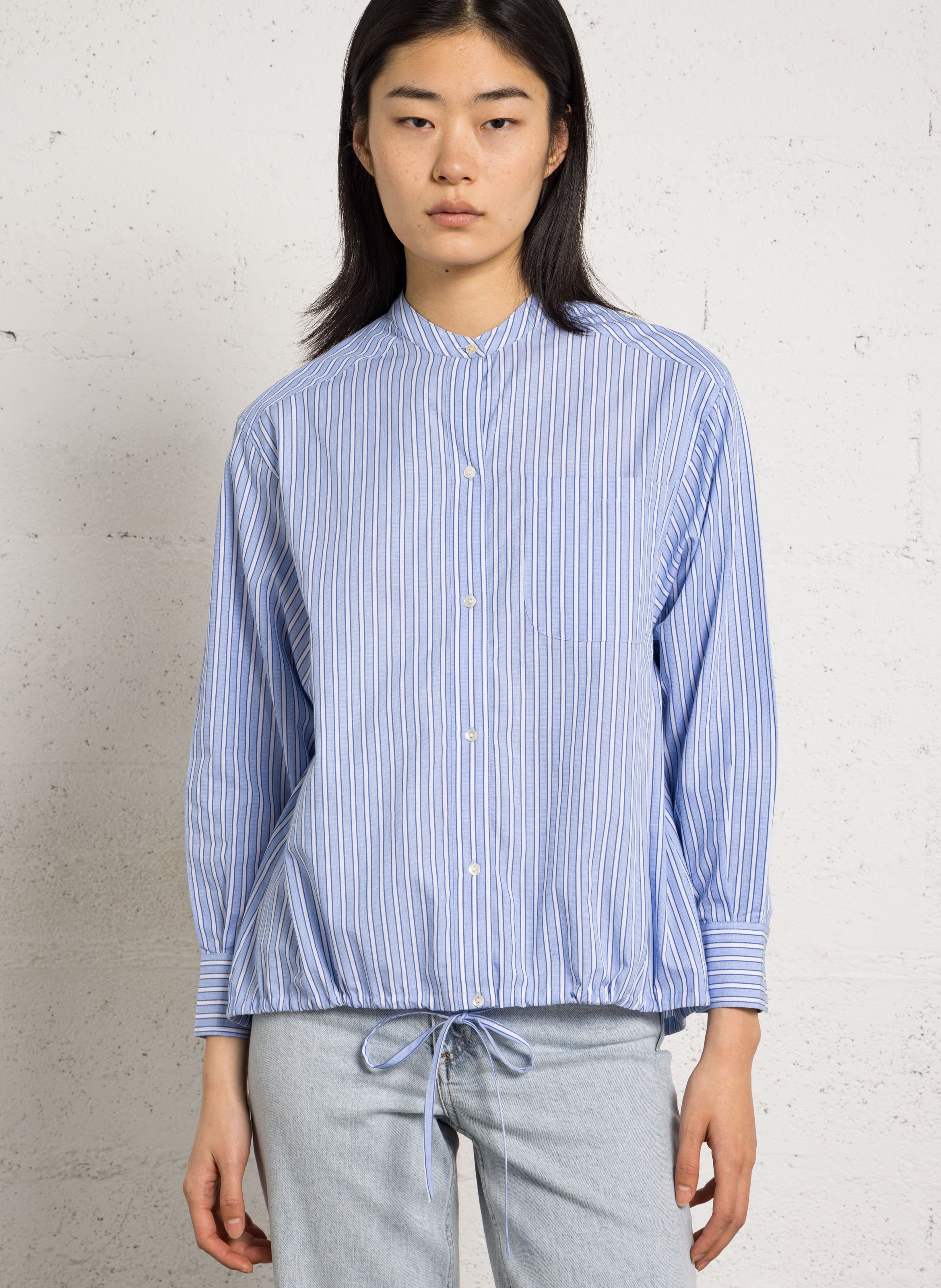 Chemise col classique en coton BELLA JONES Bleu