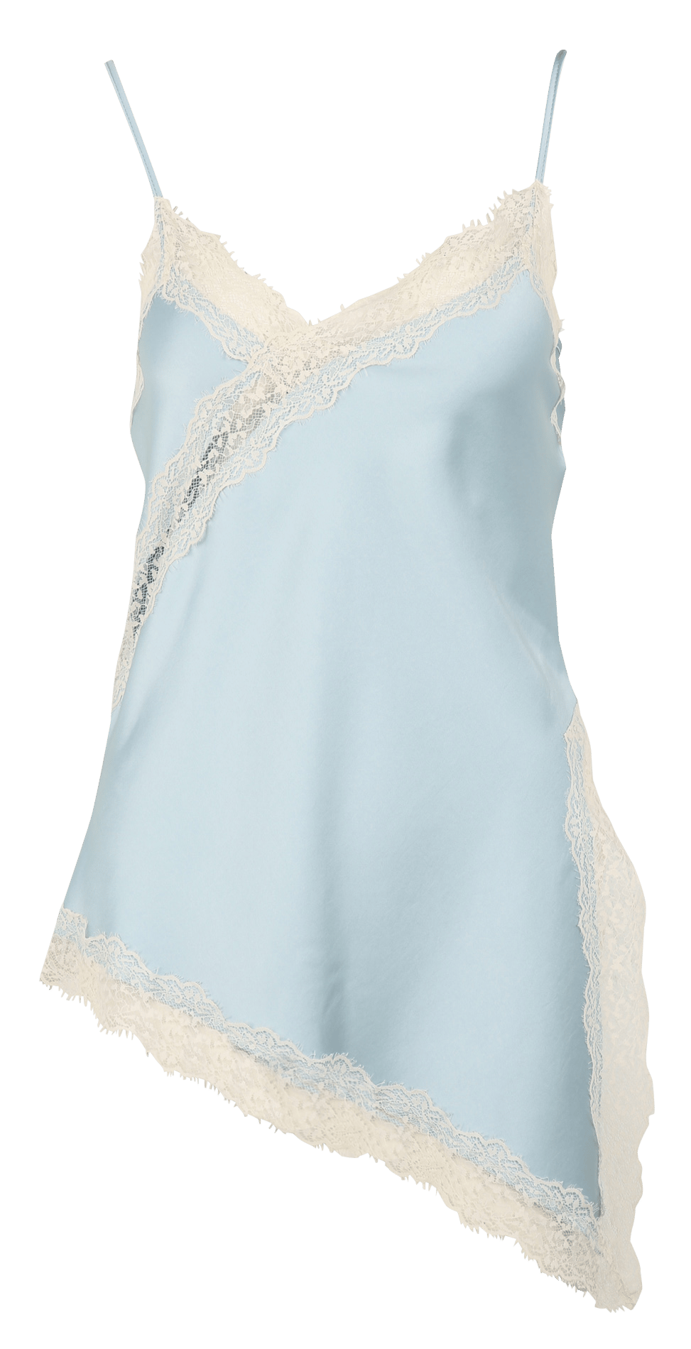 Caraco droit col V satiné IMPERIAL Bleu