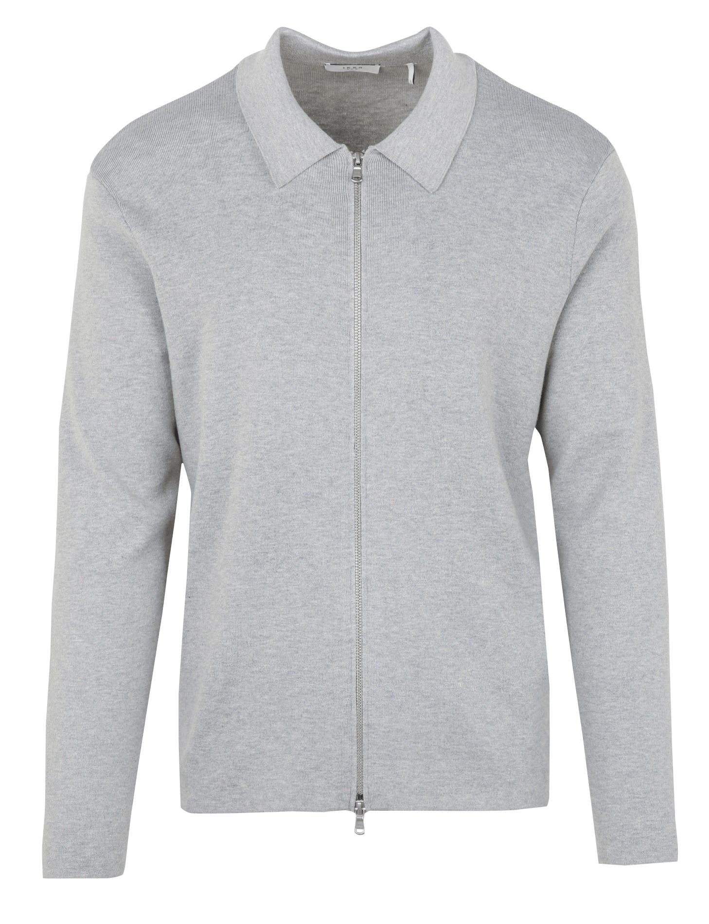Cardigan droit col classique en maille IKKS Gris