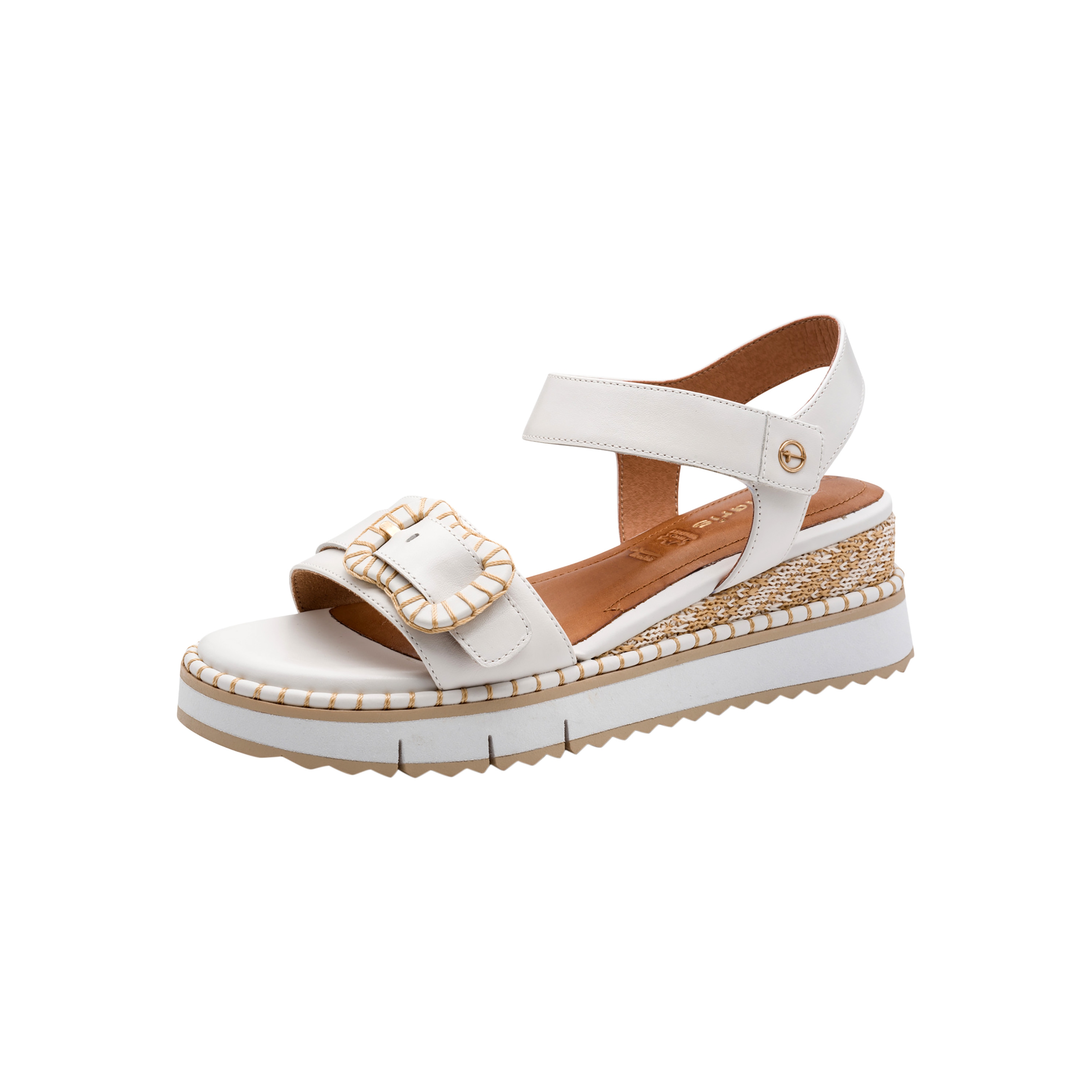 Sandales compensées cuir TAMARIS Blanc